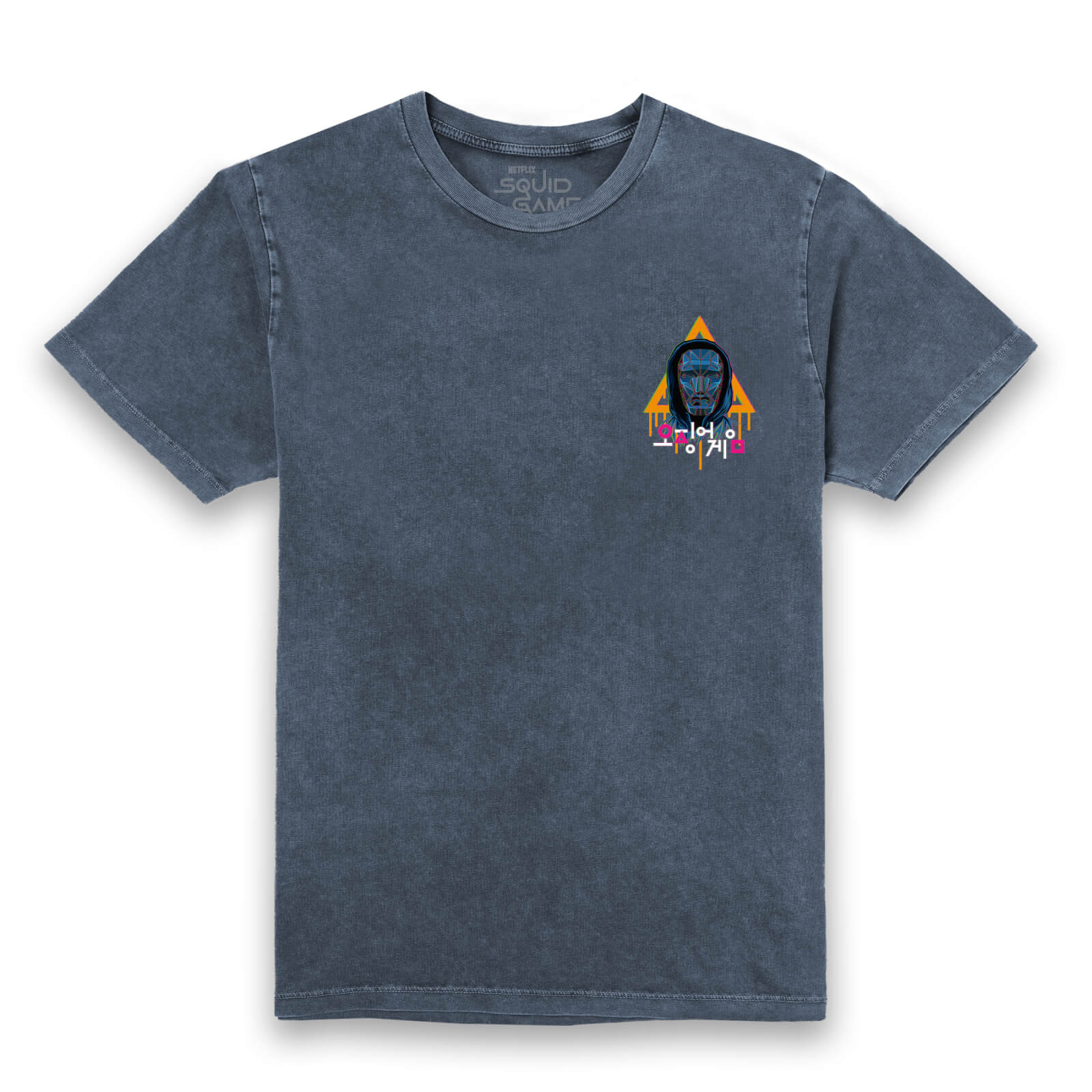 

Squid Game Front Man Men's T-Shirt - Navy Acid Wash - XL - Navy Acid Wash