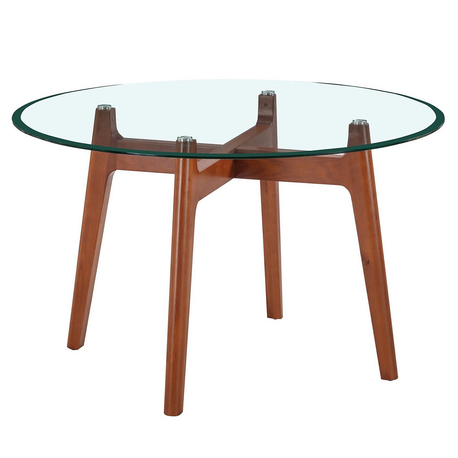 Baxter Glass & Oak Round Dining Table
