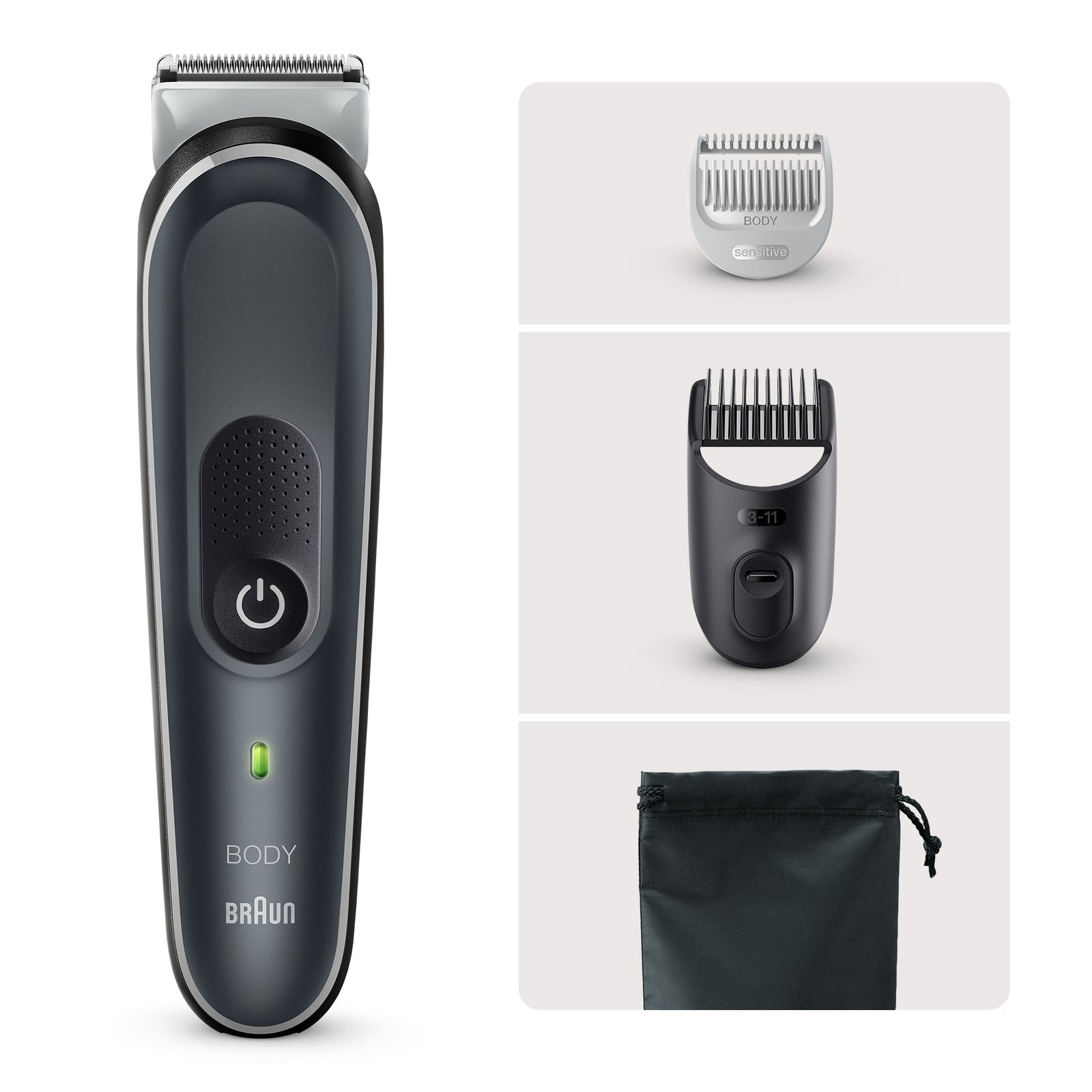 Men's Grey Braun Body Groomer Series Bg5350 Size 5