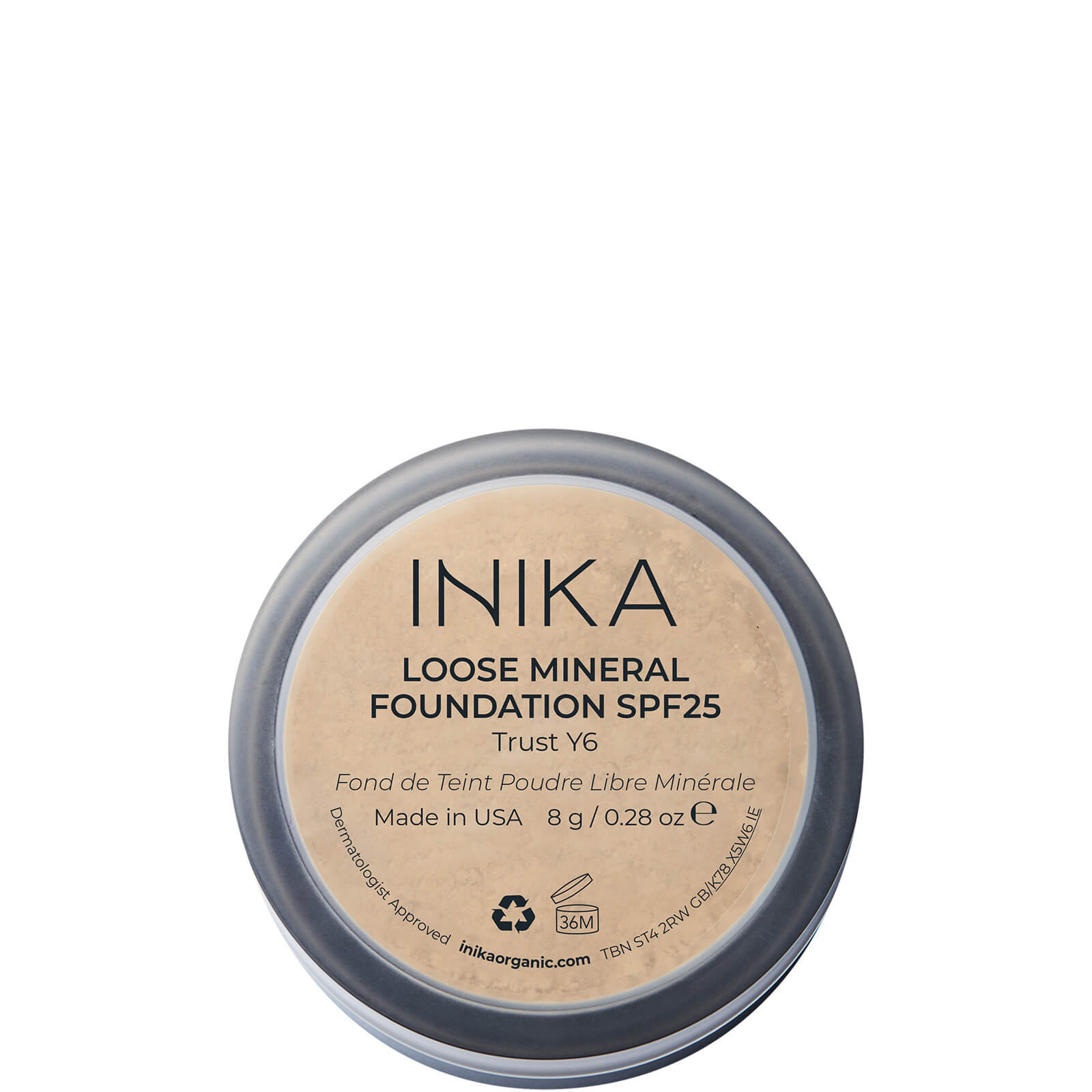 INIKA Loose Mineral Foundation SPF25 8g (Various Shades) - Trust
