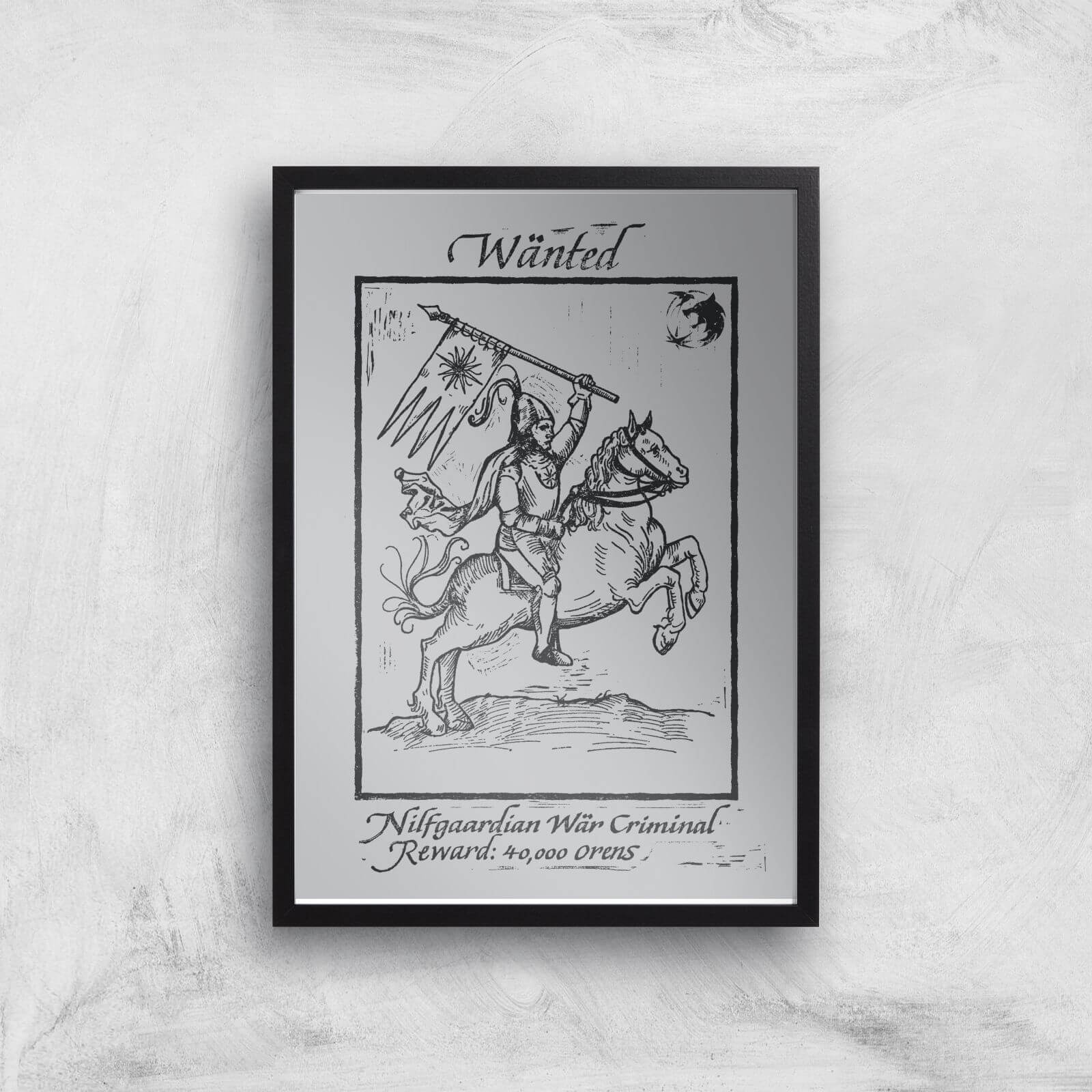 

The Witcher Nilfgaardian War Criminal Giclee Art Print - A4 - Black Frame