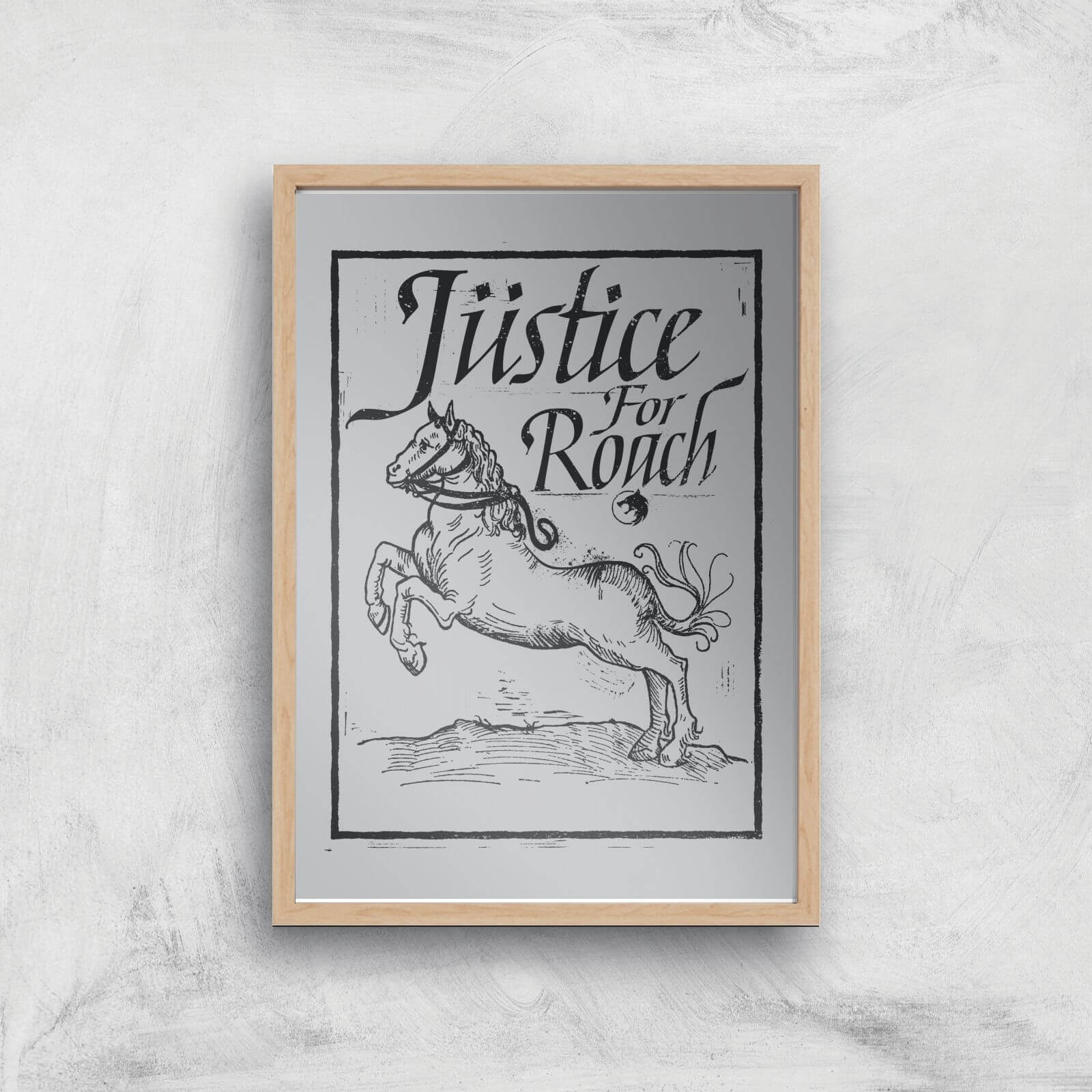 

The Witcher Justice For Roach Giclee Art Print - A2 - Wooden Frame