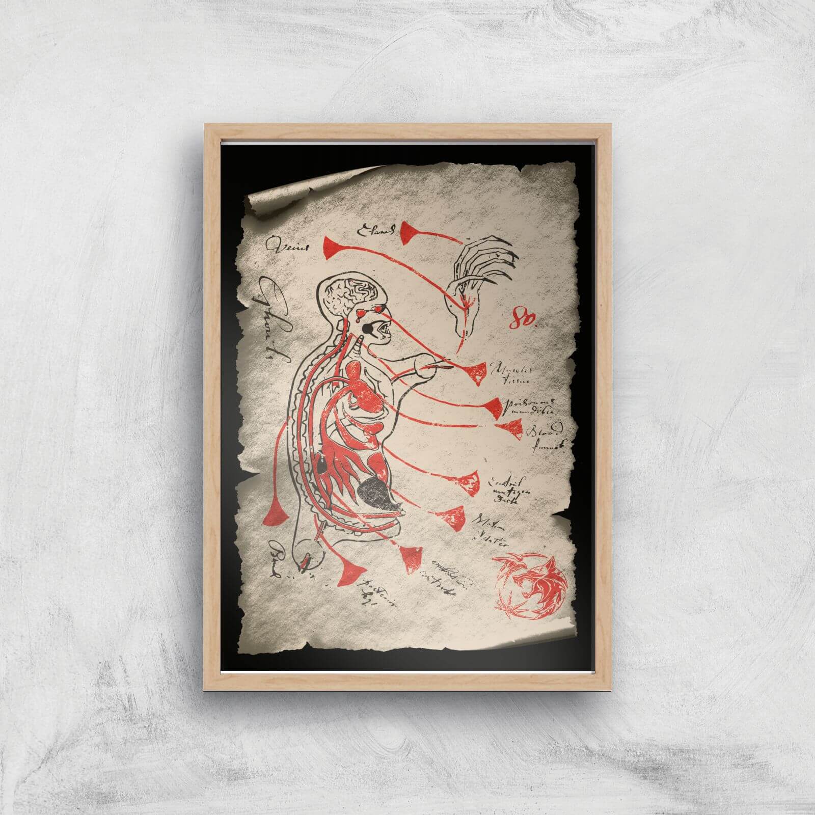 

The Witcher Sketched Giclee Art Print - A3 - Wooden Frame
