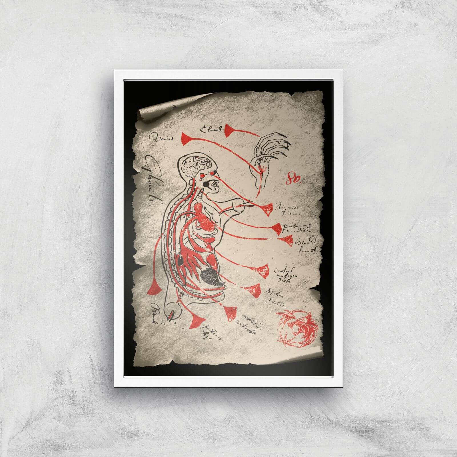 

The Witcher Sketched Giclee Art Print - A3 - White Frame