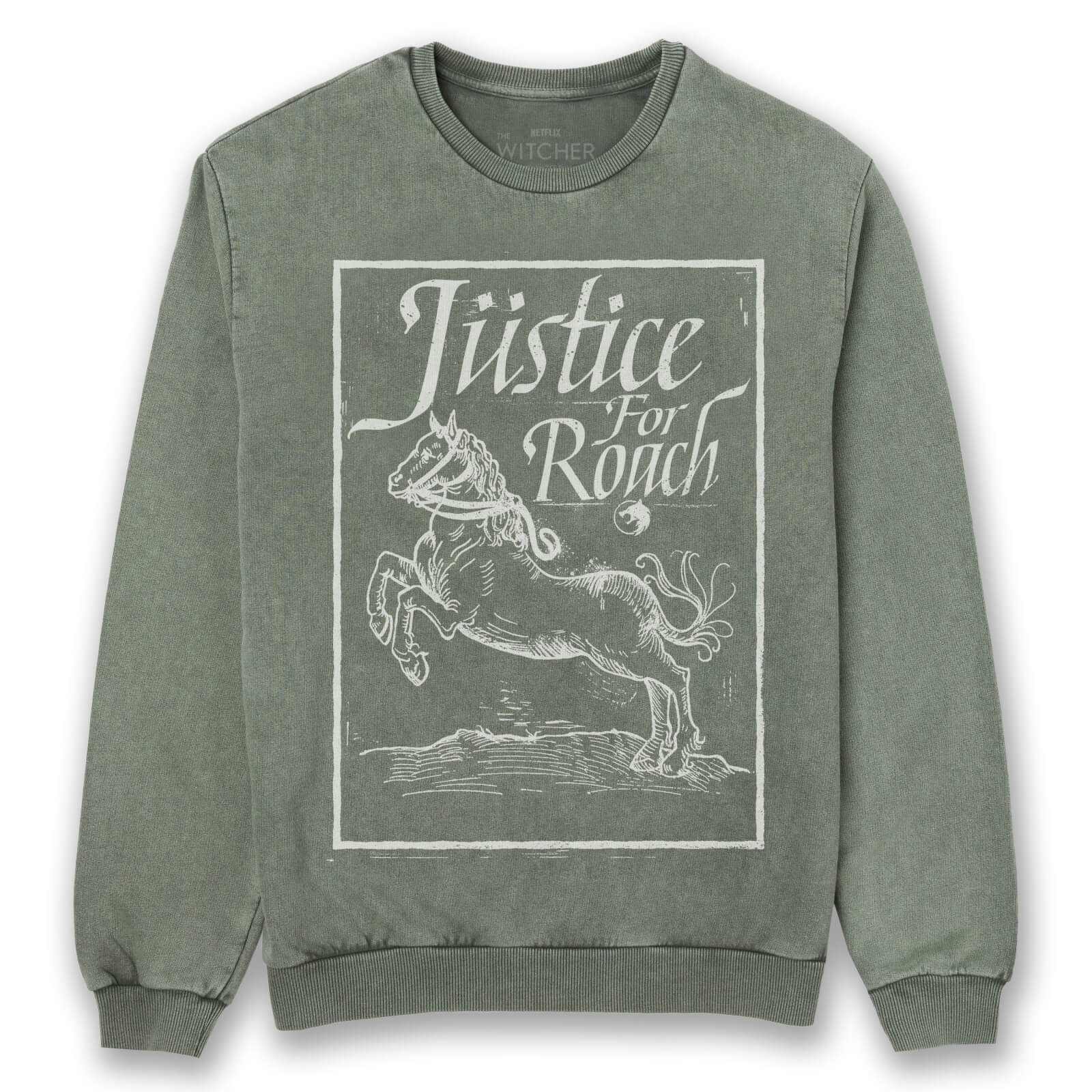 

The Witcher Justice For Roach Unisex Sweatshirt - Khaki Acid Wash - L - Khaki Acid Wash