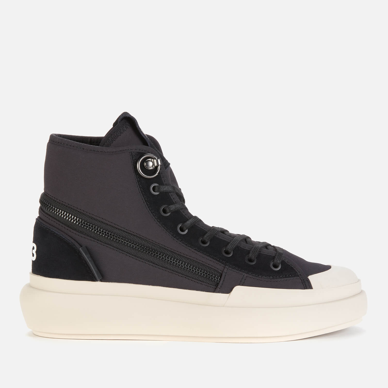 Y-3 Men's Ajatu Court High Trainers - Black/Black/Clear Brown - UK 7