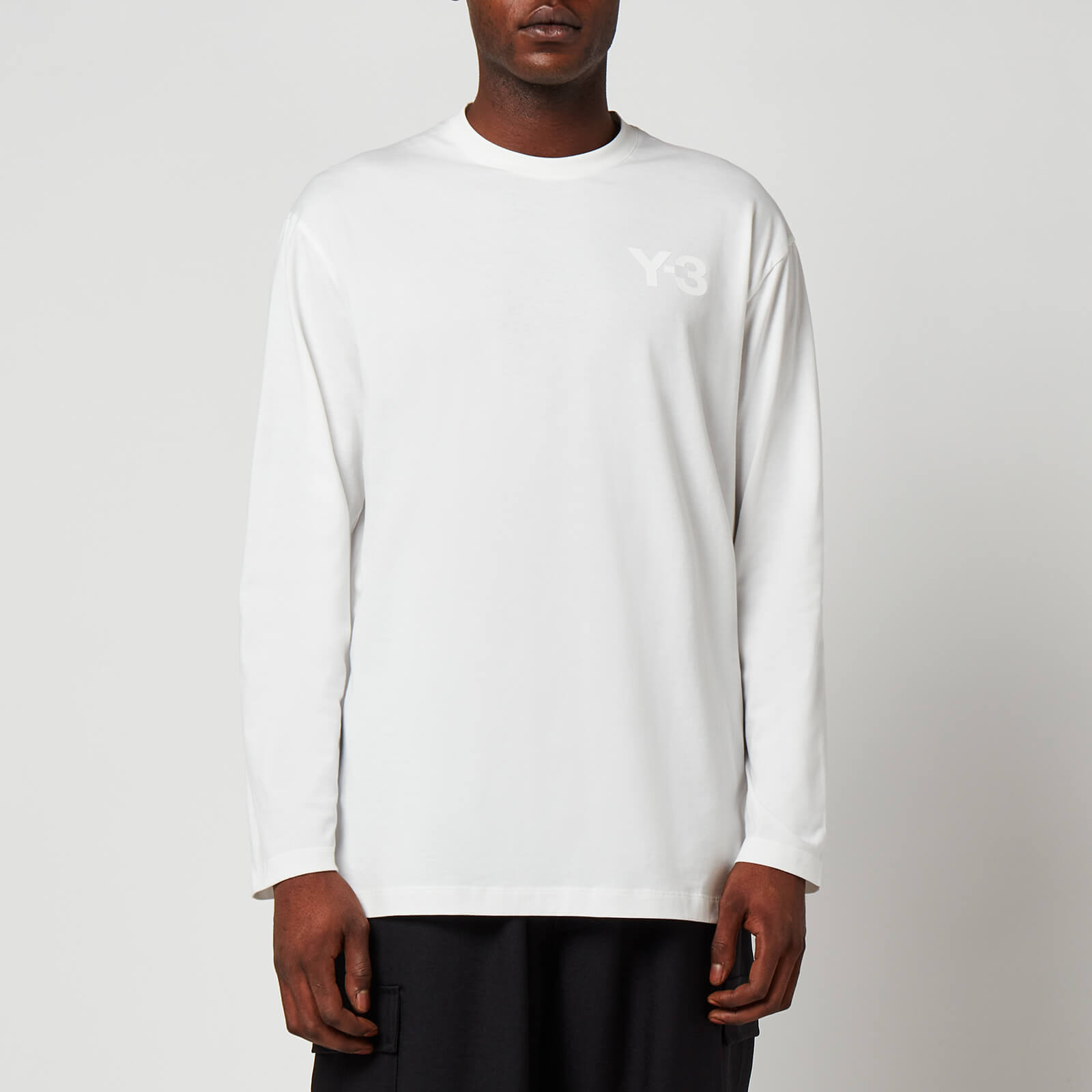 Y-3 Men's Classic Chest Logo Long Sleeve T-Shirt - Core White - S