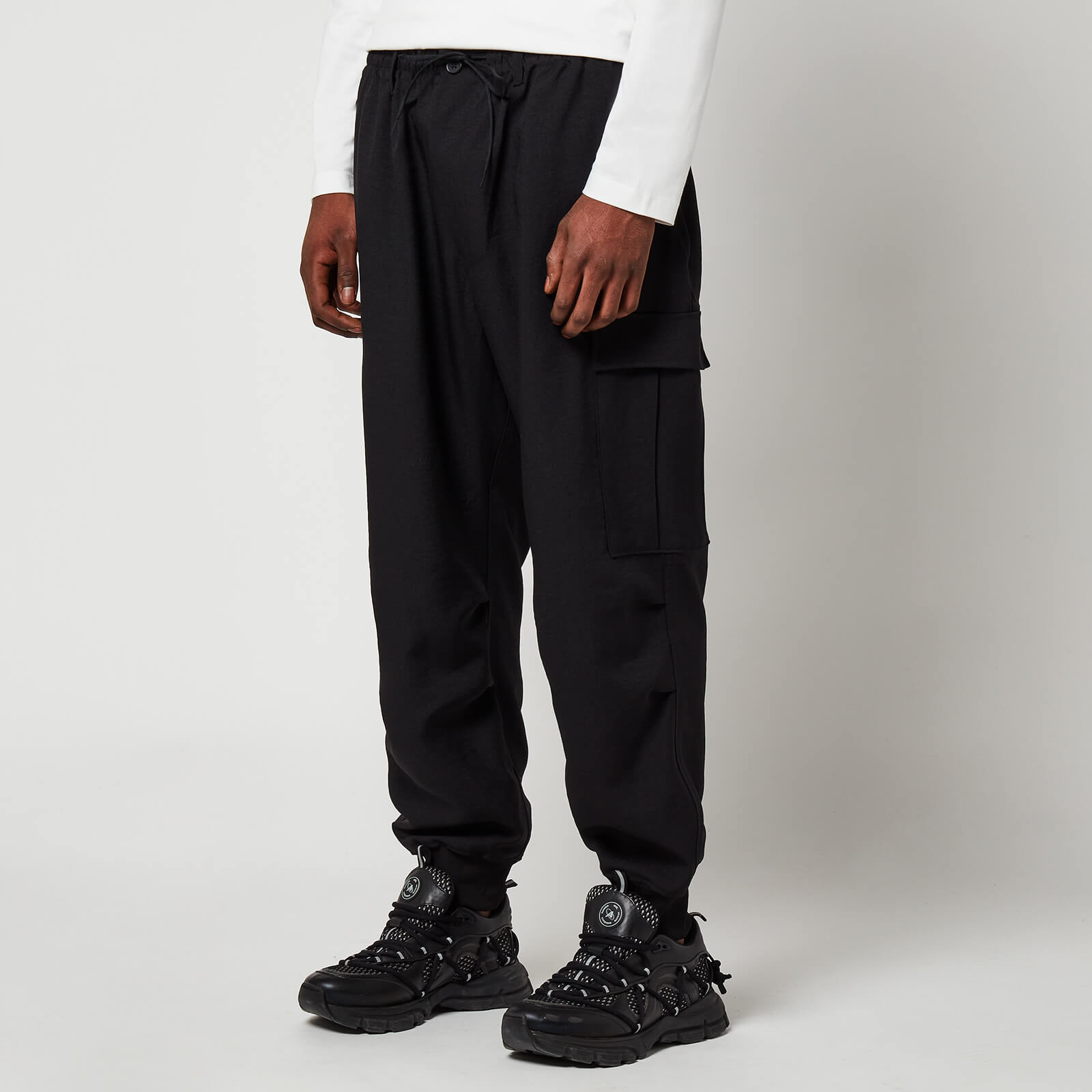 Y-3 Men's Classic Sport Uniform Cuffed Cargo Pants - Black - L