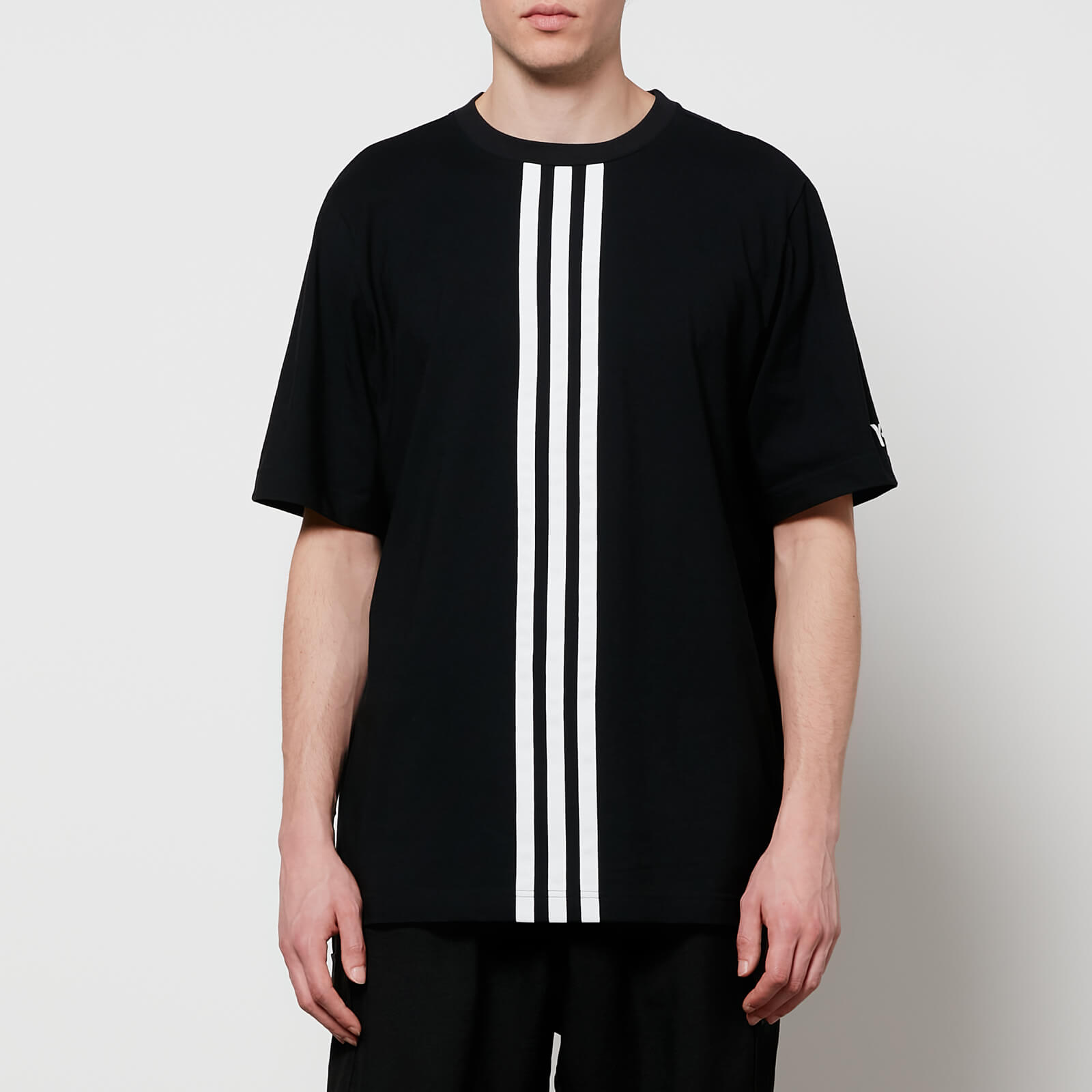 Y-3 Men's Vertical 3-Stripe T-Shirt - Black - S