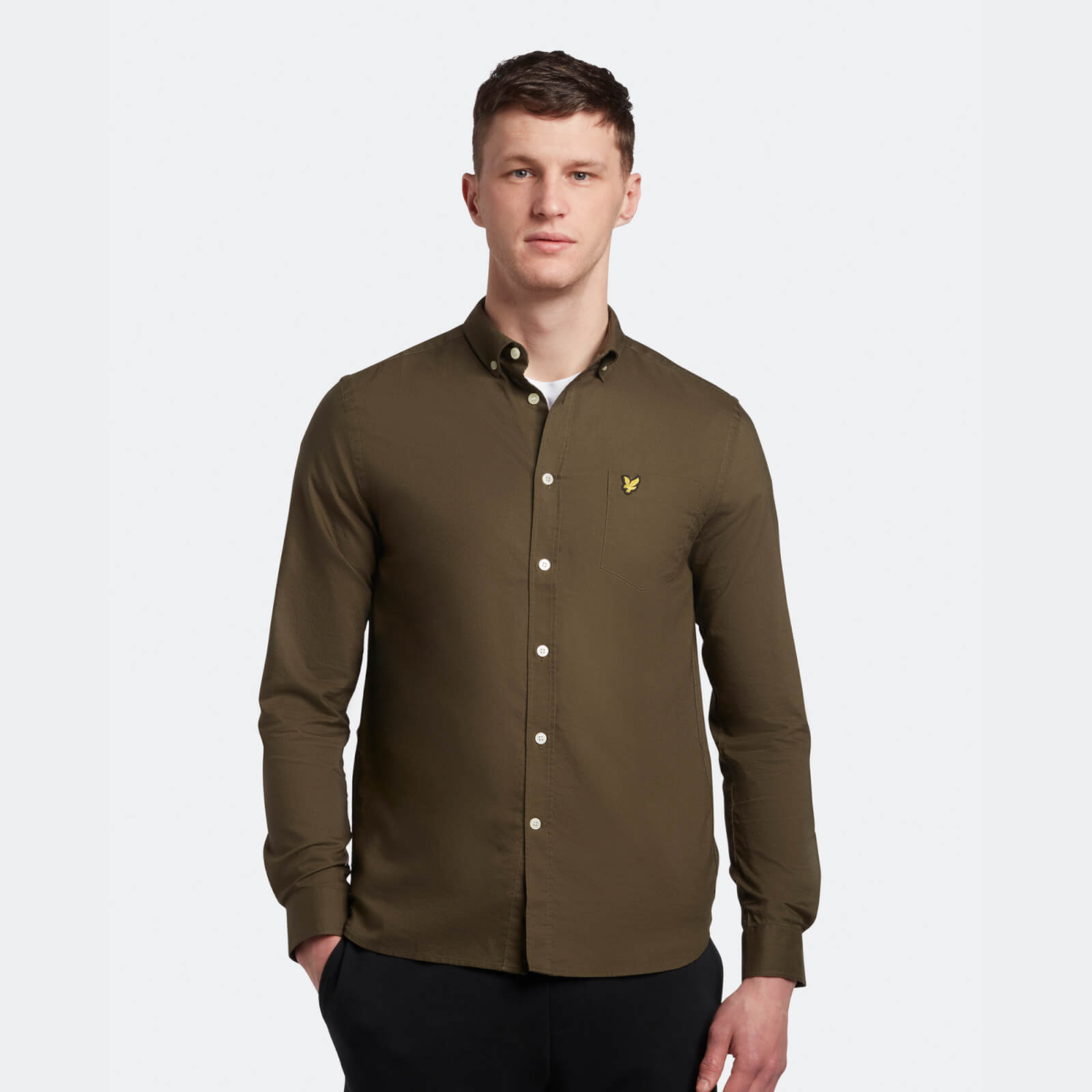 Men%27s Olive Oxford Shirt - XXL