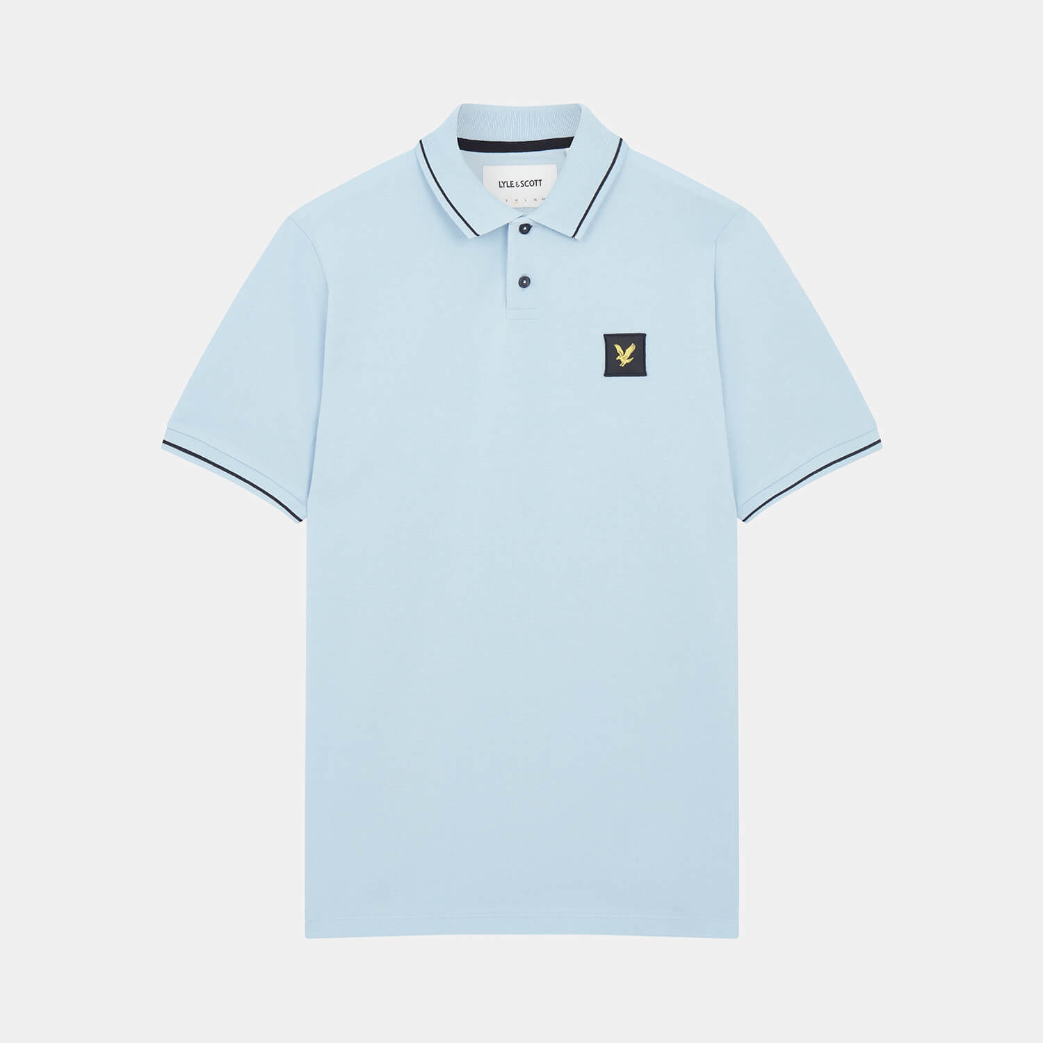 

Men's Casuals Tipped Polo Shirt - Opal Blue - XXL