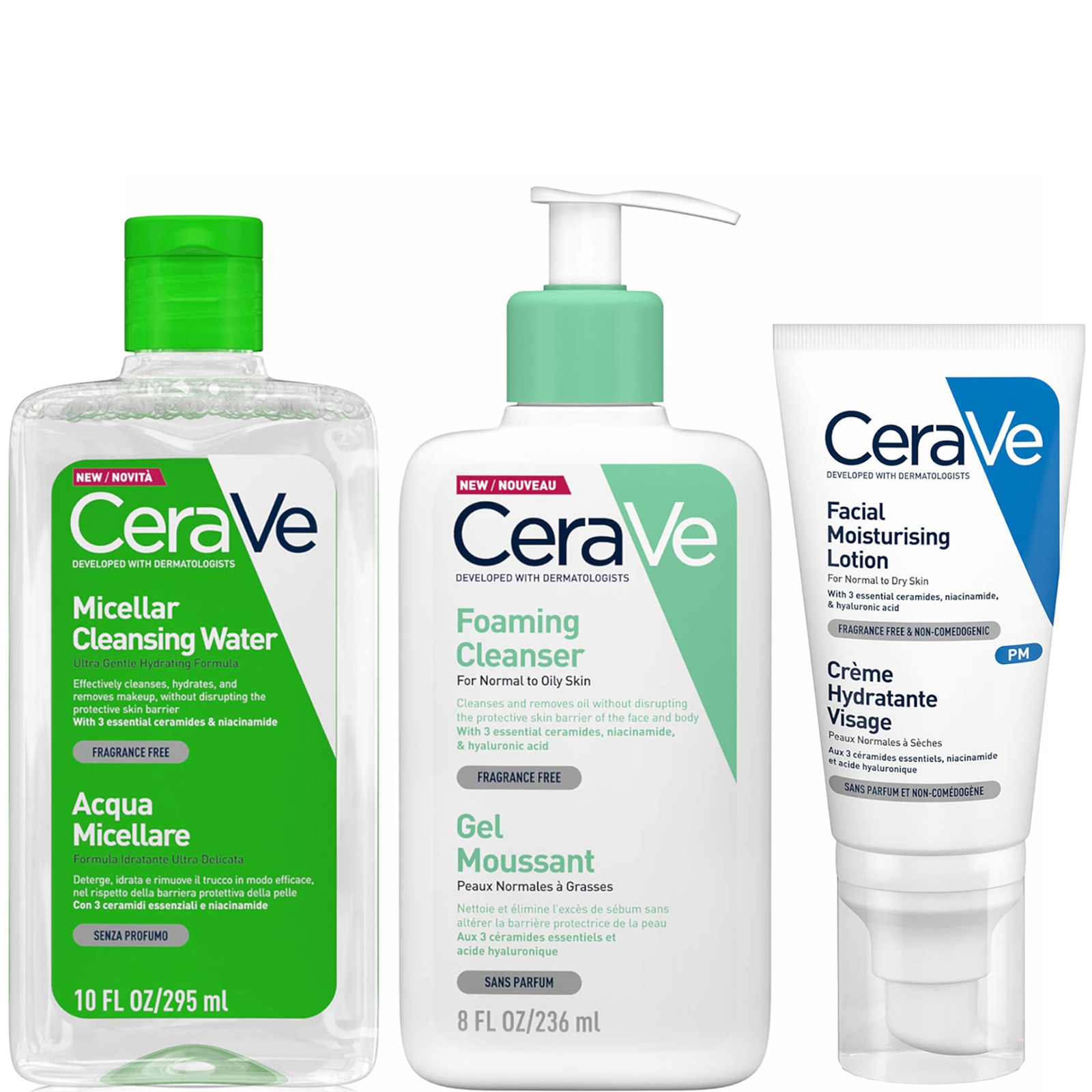 Image of CeraVe Foaming 3 Step Double Detergi e Idrata Set051