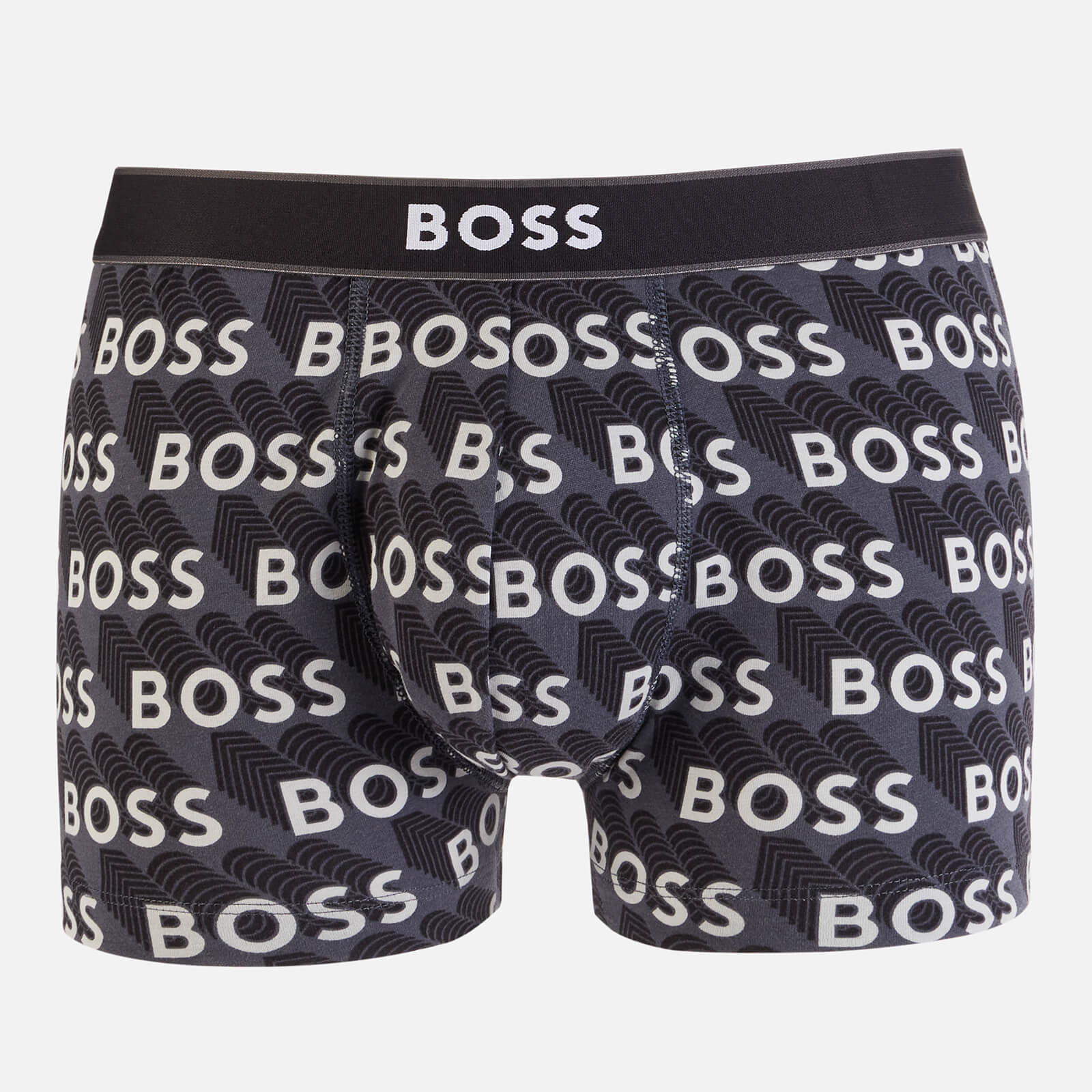 BOSS Bodywear Men's Print 24 Trunks - Dark Grey - L
