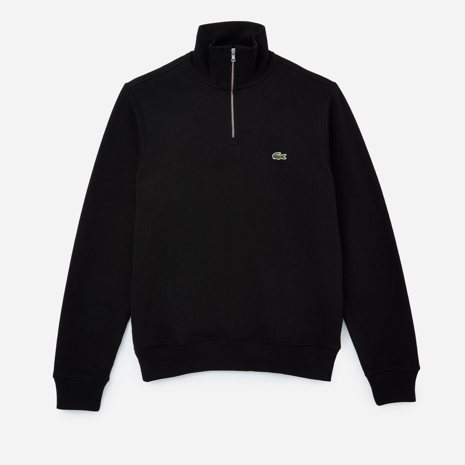 Lacoste Logo-Appliqued Cotton-Jersey Half-Zip Sweatshirt