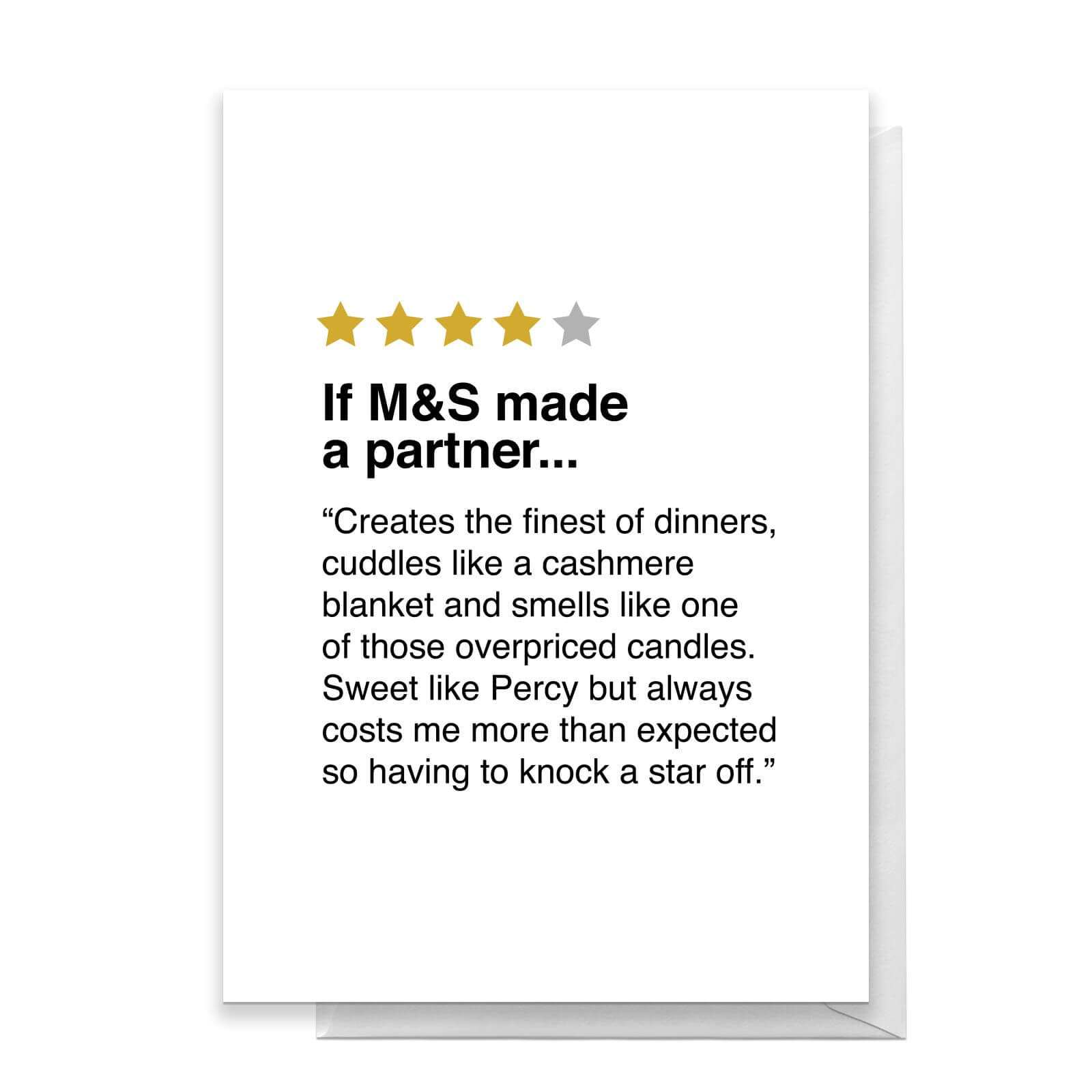 If M&S Made A Partner... Greetings Card - Large Card