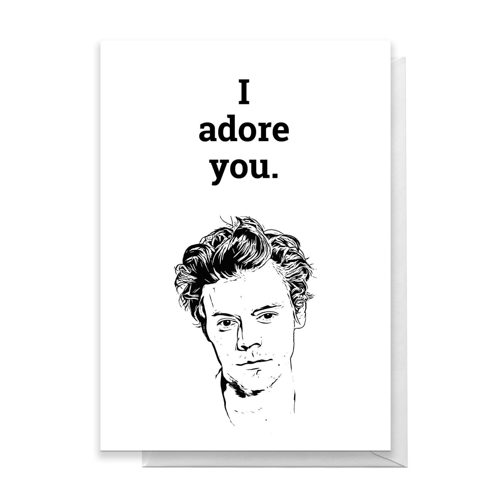 I Adore You Greetings Card - Large Card
