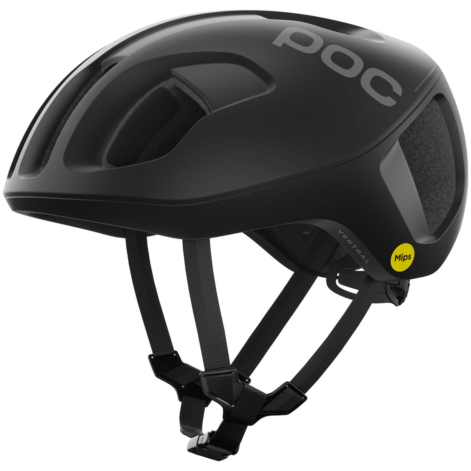 POC Ventral MIPS Road Helmet - M - Uranium Black Matt