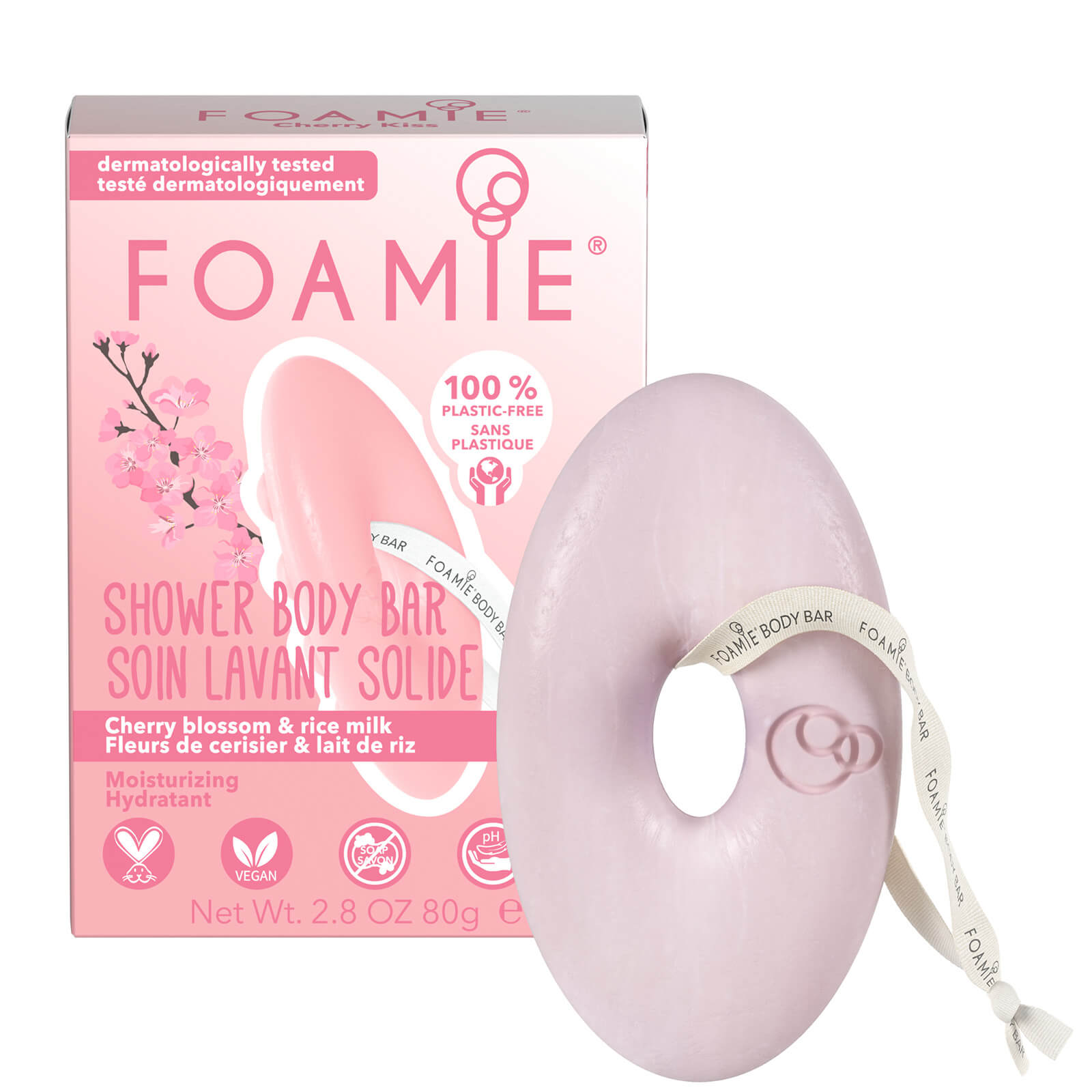 

FOAMIE Body Bar Cherry Blossom and Rice Milk 80g