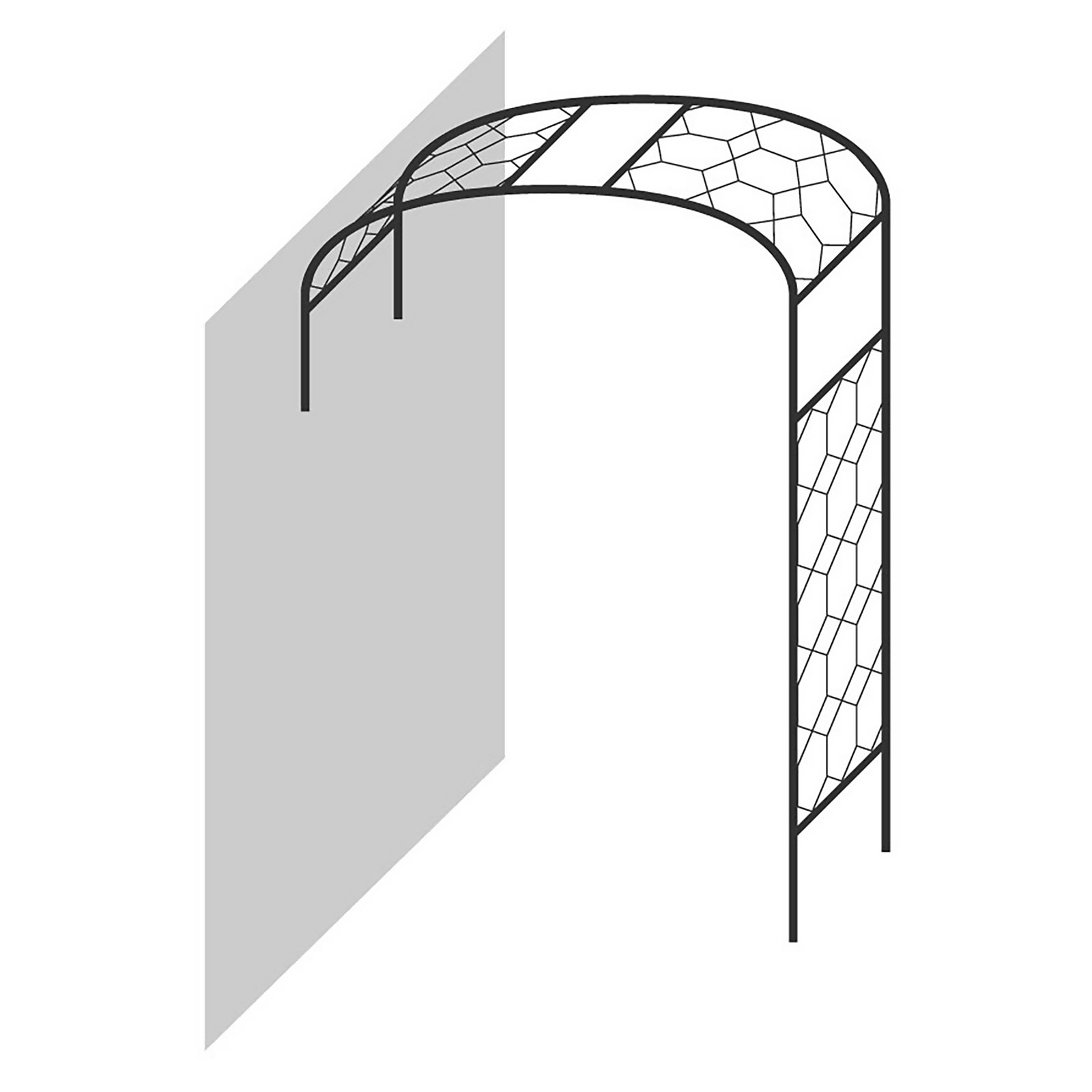 Photo of Agriframes Wall Arch - -w- 1.8m X -h- 2.3m - Black
