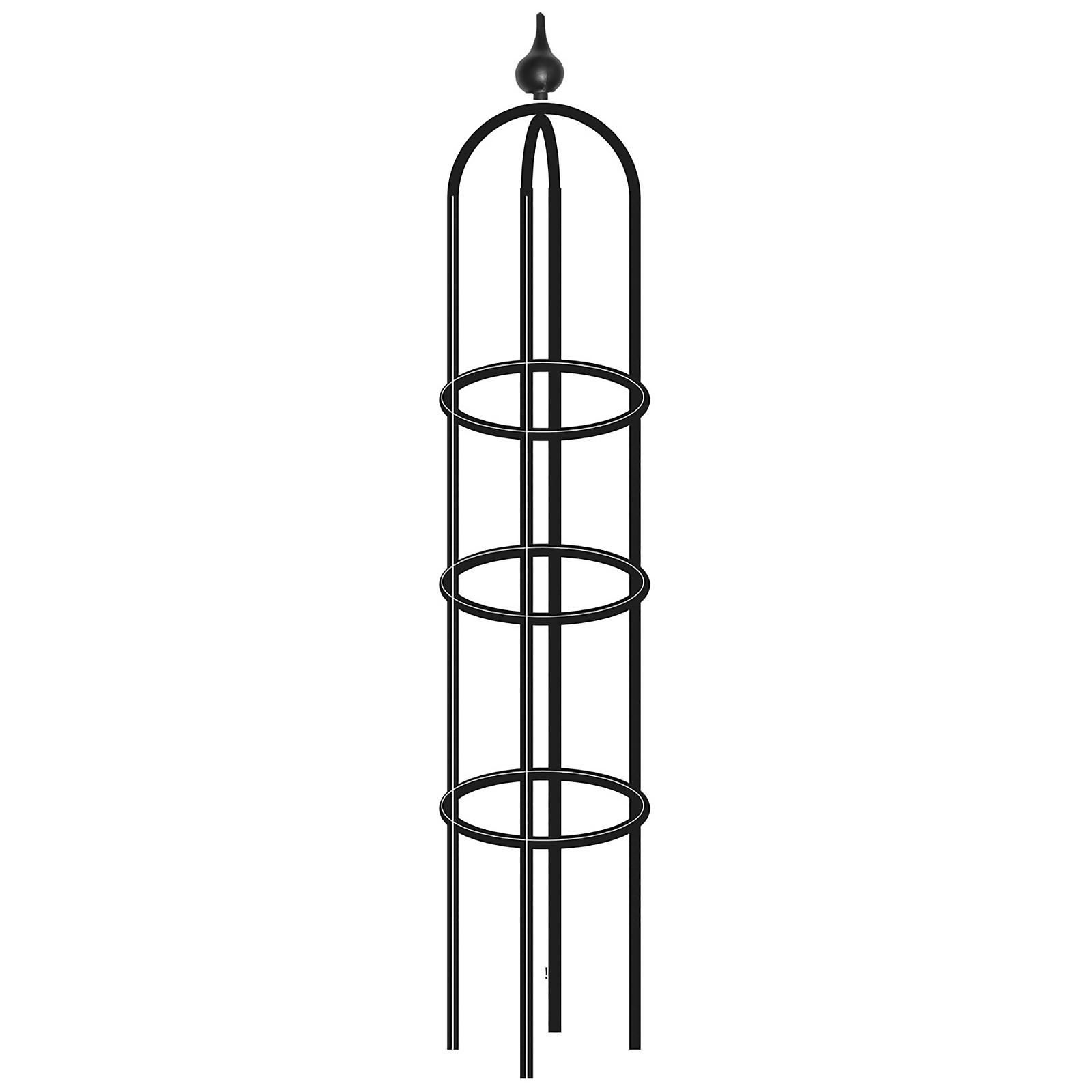 Photo of Agriframes Decorative Garden Obelisk 1.7m - Black