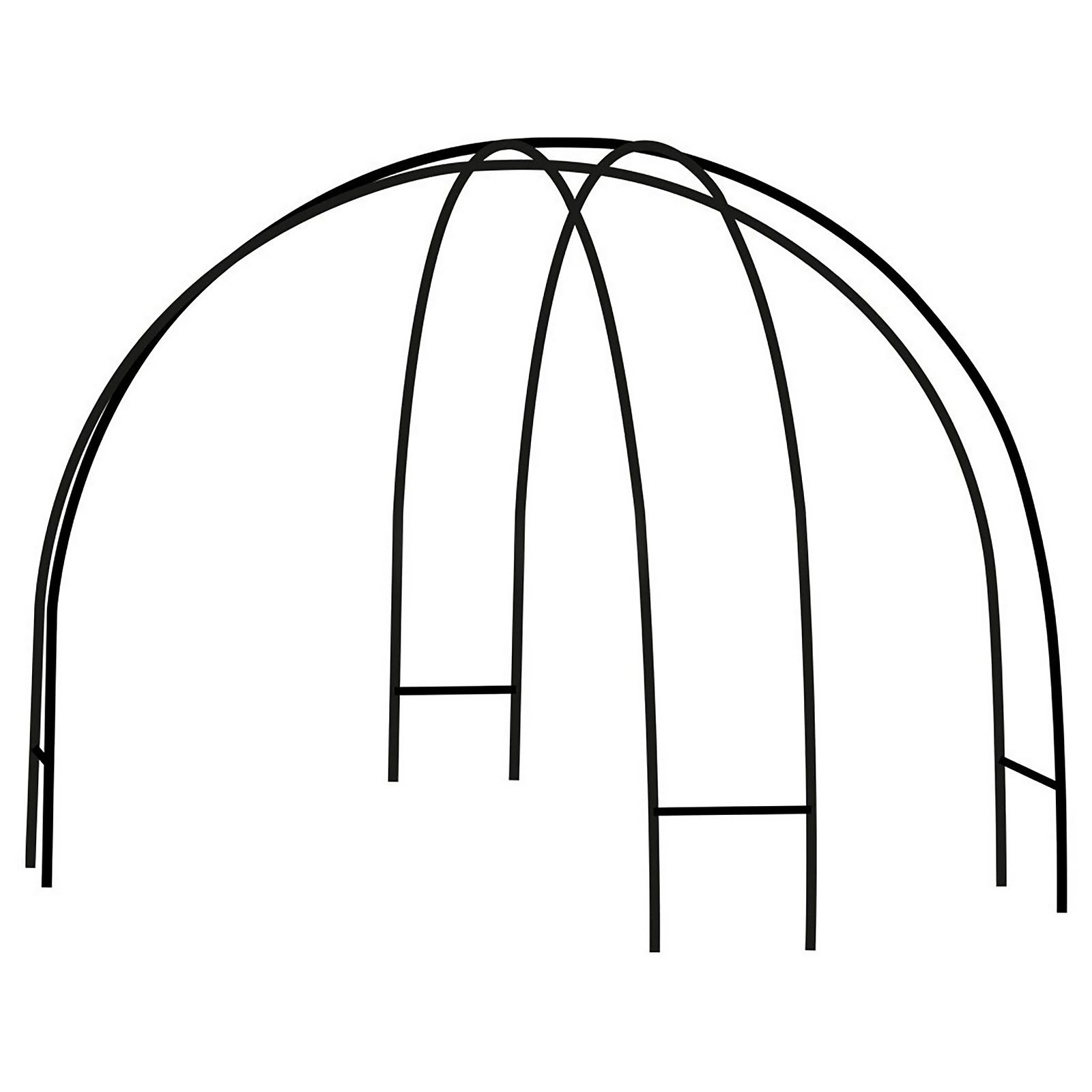 Photo of Agriframes Contemporary Garden Dome Gazebo -w- 3.5 X -h- 2.8m - Black