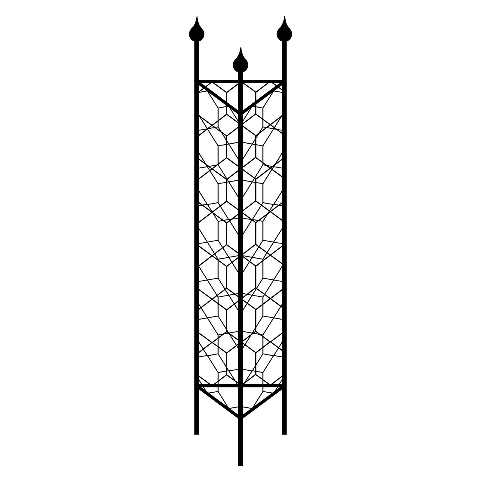 Photo of Agriframes Tricorn Decorative Garden Obelisk - Black