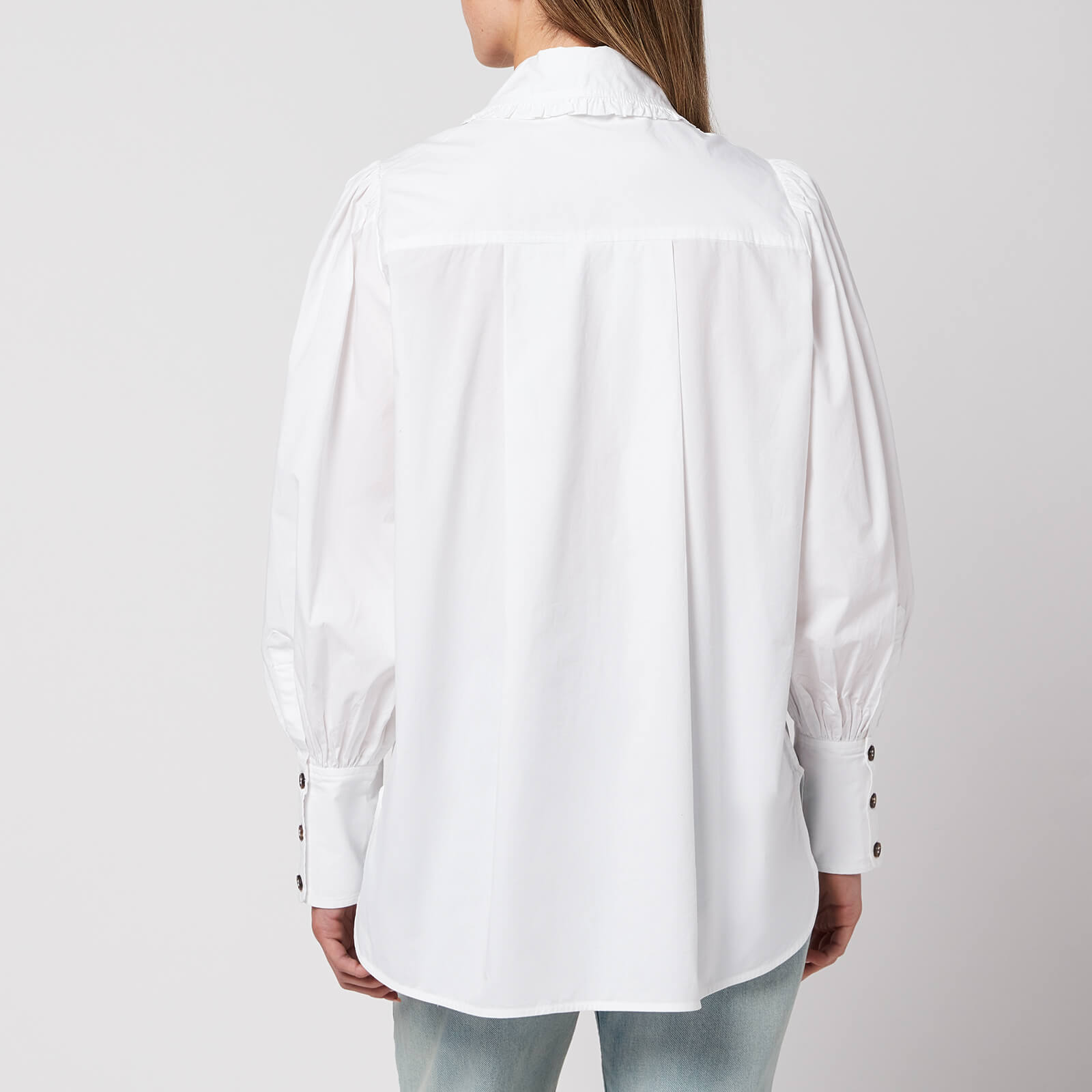 GANNI BALLOON SLEEVE SHIRT | Women's | 34 | White