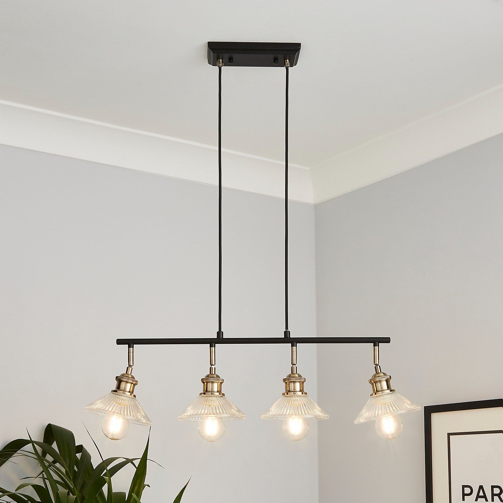 Homebase Edit - Edale 4 light Diner Bar Pendant thumbnail