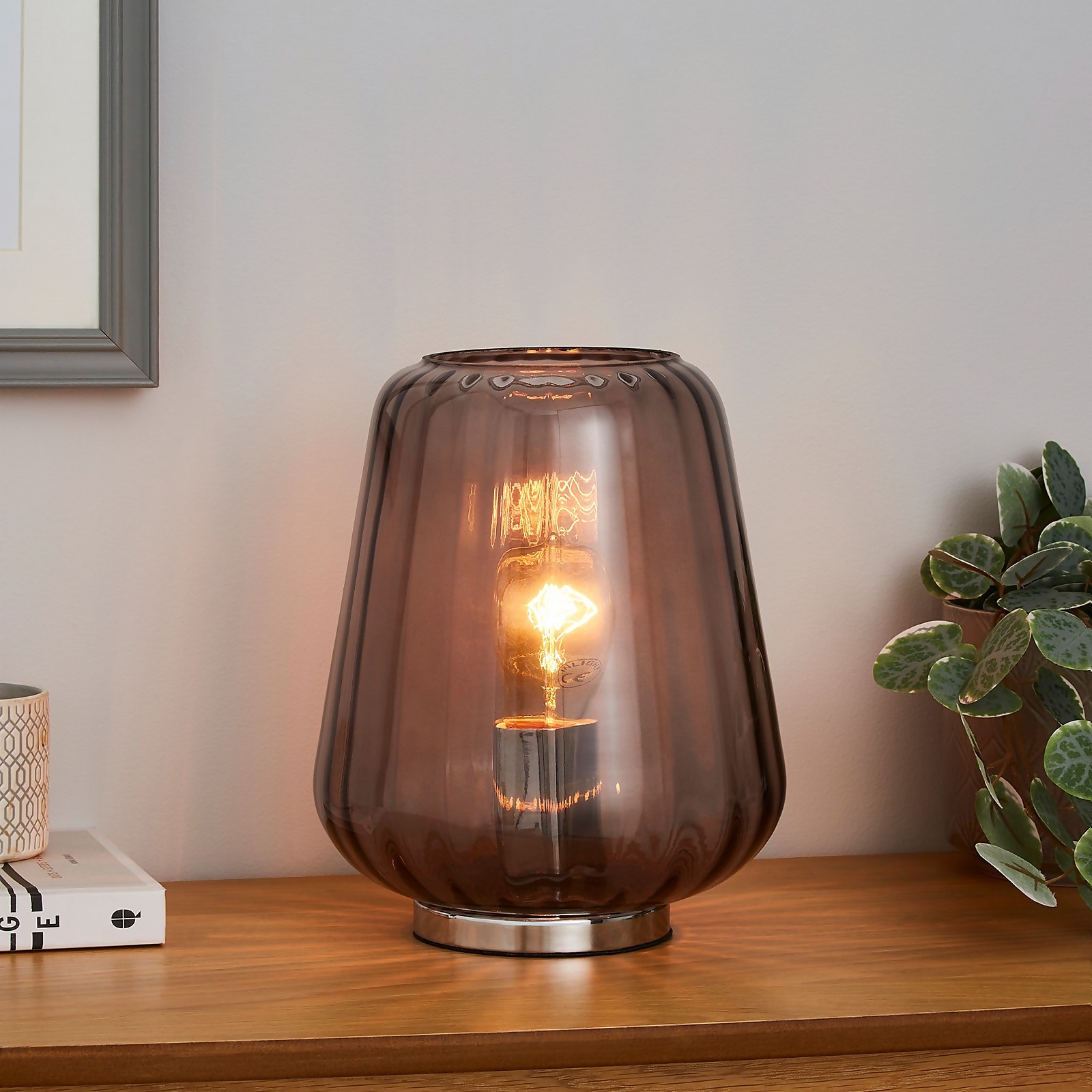 Photo of Adore Glass Table Lamp - Smoked