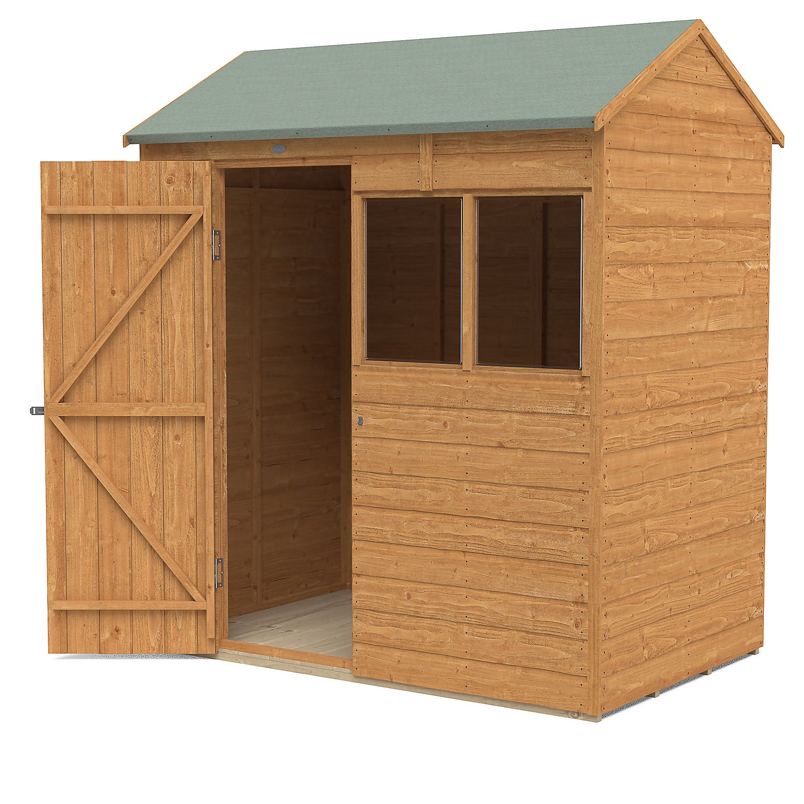 Shiplap Dip Treated 6x4ft Reverse Apex Shed