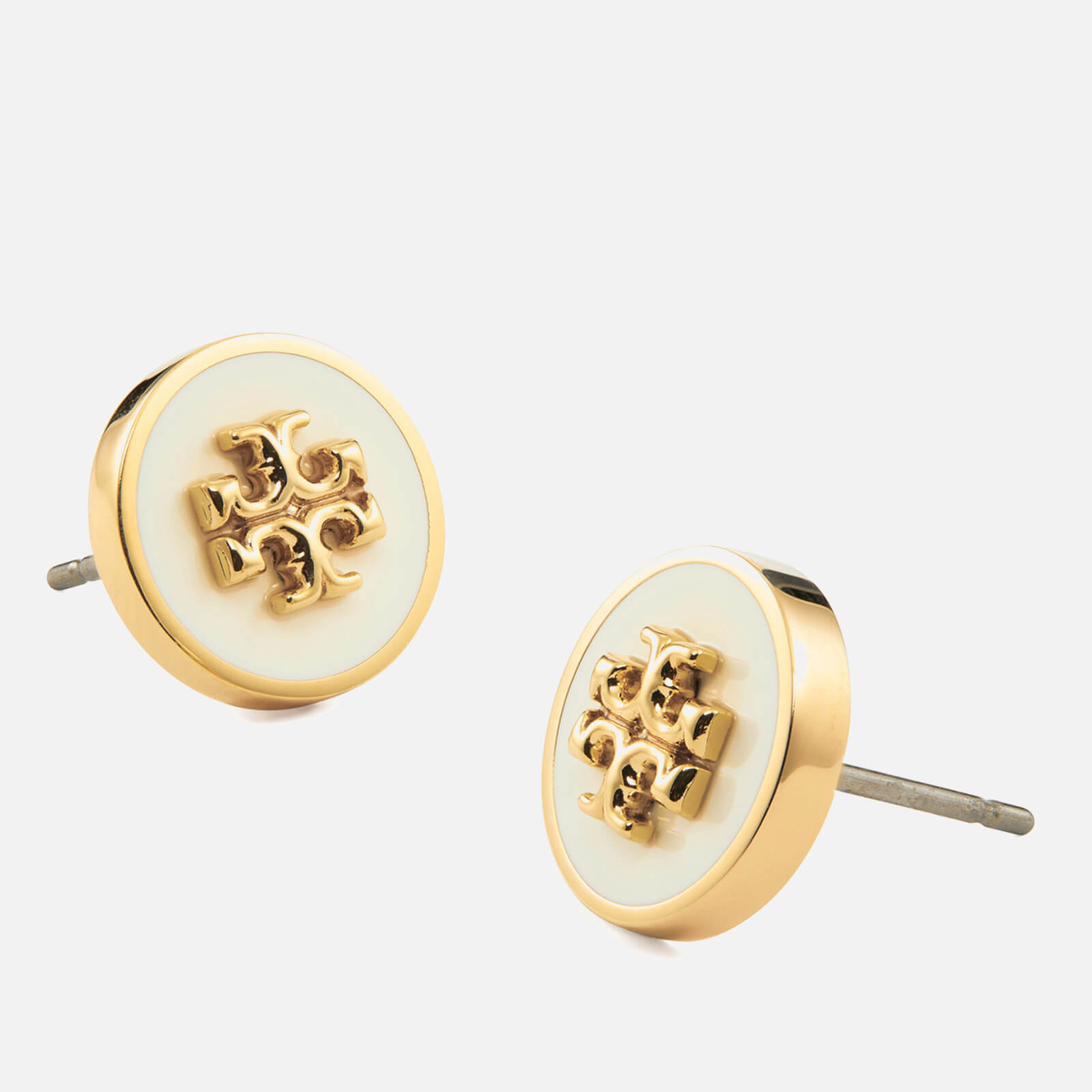 Tory Burch Kira Enamel Circle-Stud Earrings