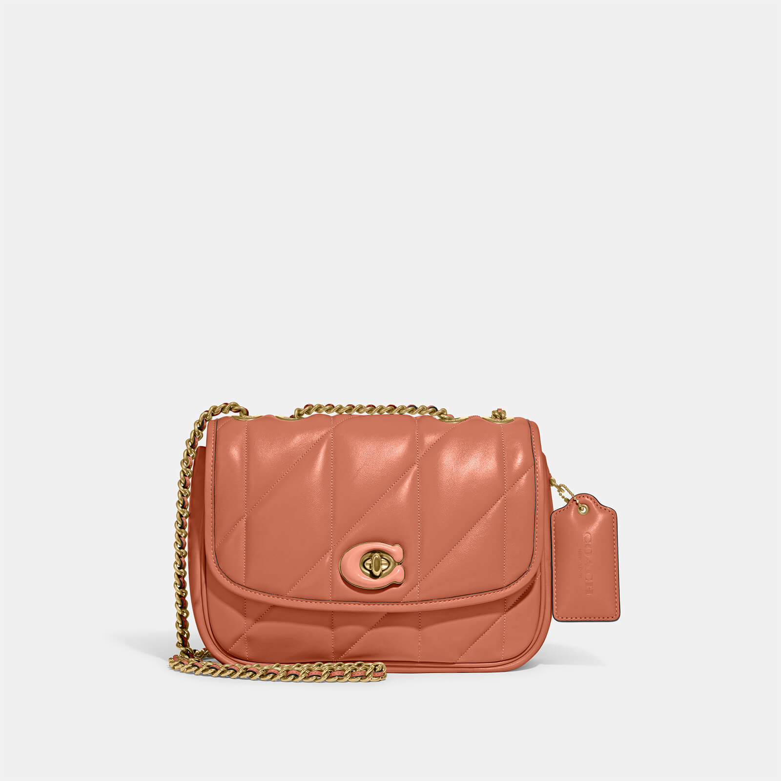 Coach Women's Quilted Pillow Madison Shoulder Bag - Light Coral