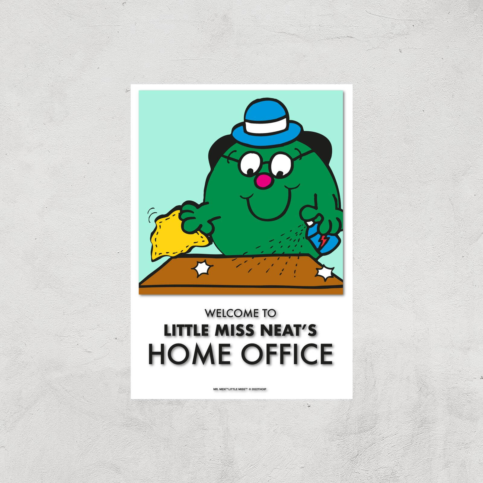 Mr Men & Little Miss Little Miss Neat's Home Office Giclee Art Print - A4 - Print Only