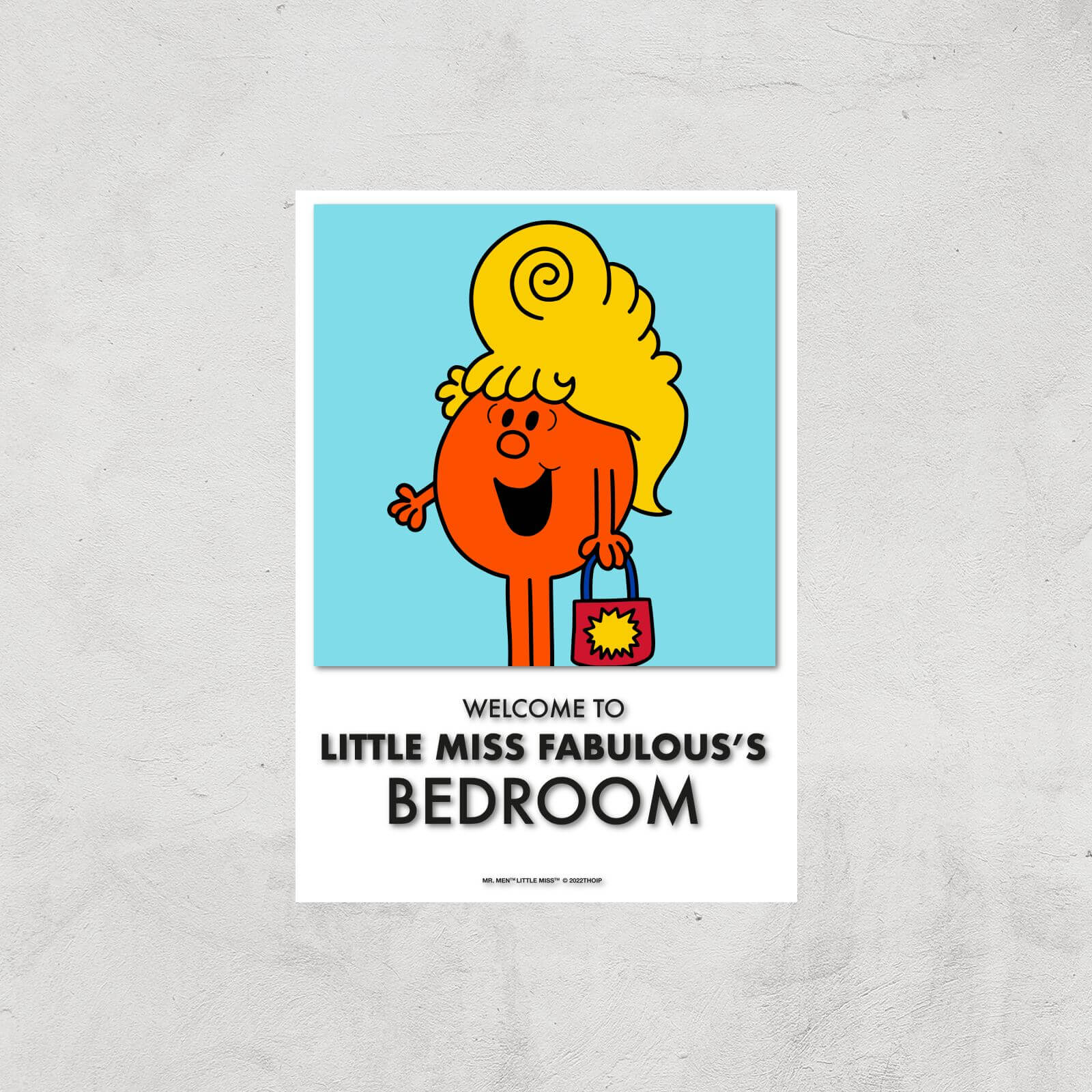 Mr Men & Little Miss Little Miss Fabulous's Bedroom Giclee Art Print - A4 - Print Only