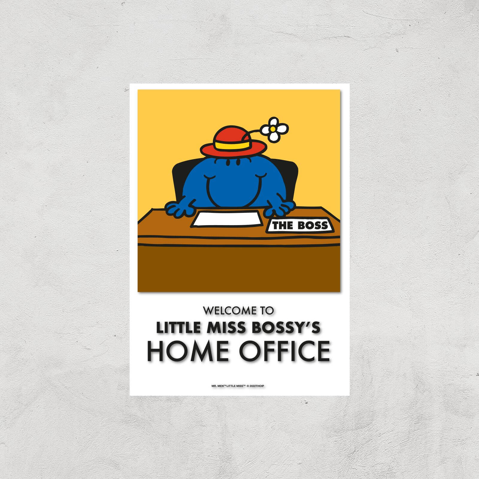 Mr Men & Little Miss Little Miss Bossy's Home Office Giclee Art Print - A4 - Print Only