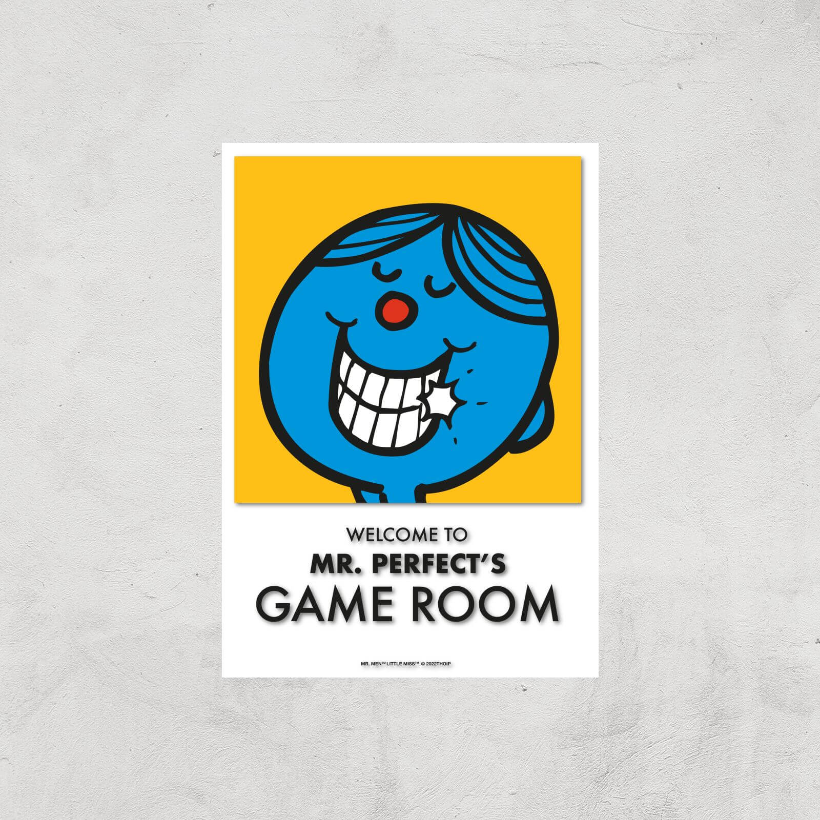 Mr Men & Little Miss Mr. Perfect's Game Room Giclee Art Print - A3 - Print Only