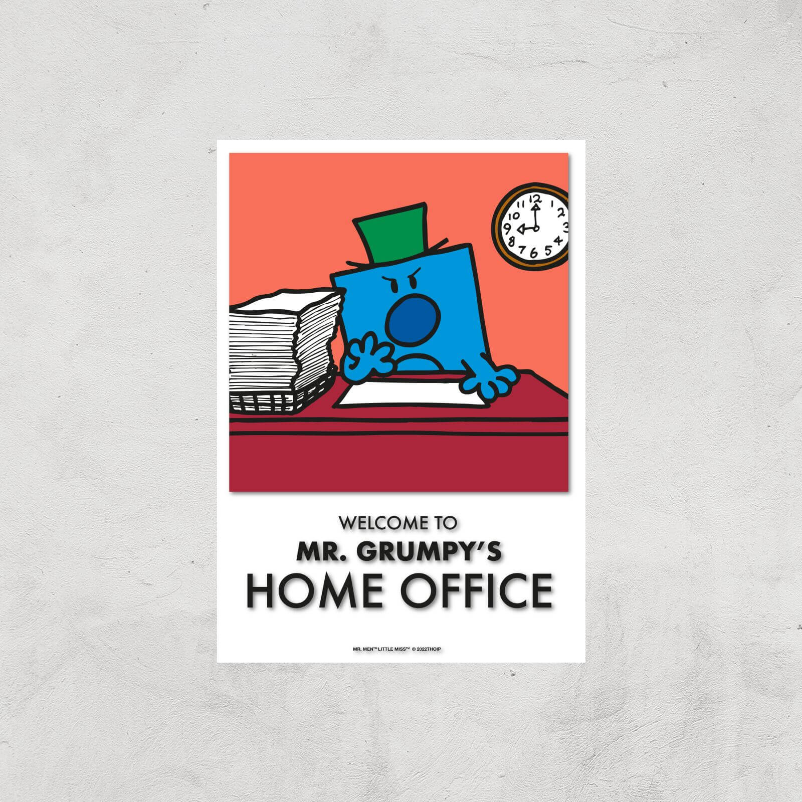 Mr Men & Little Miss Mr. Grumpy's Home Office Giclee Art Print - A4 - Print Only