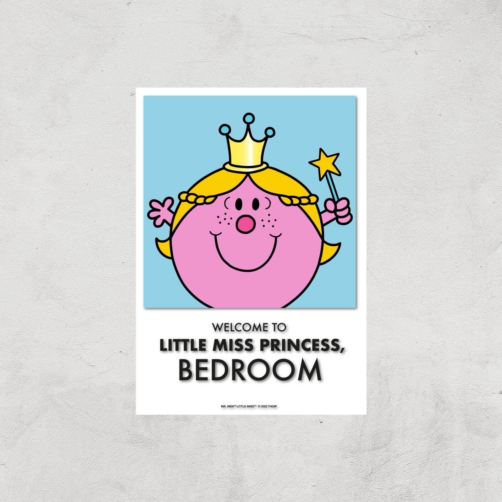 Mr Men & Little Miss Little Miss Princess Bedroom Giclee Art Print - A4 - Print Only
