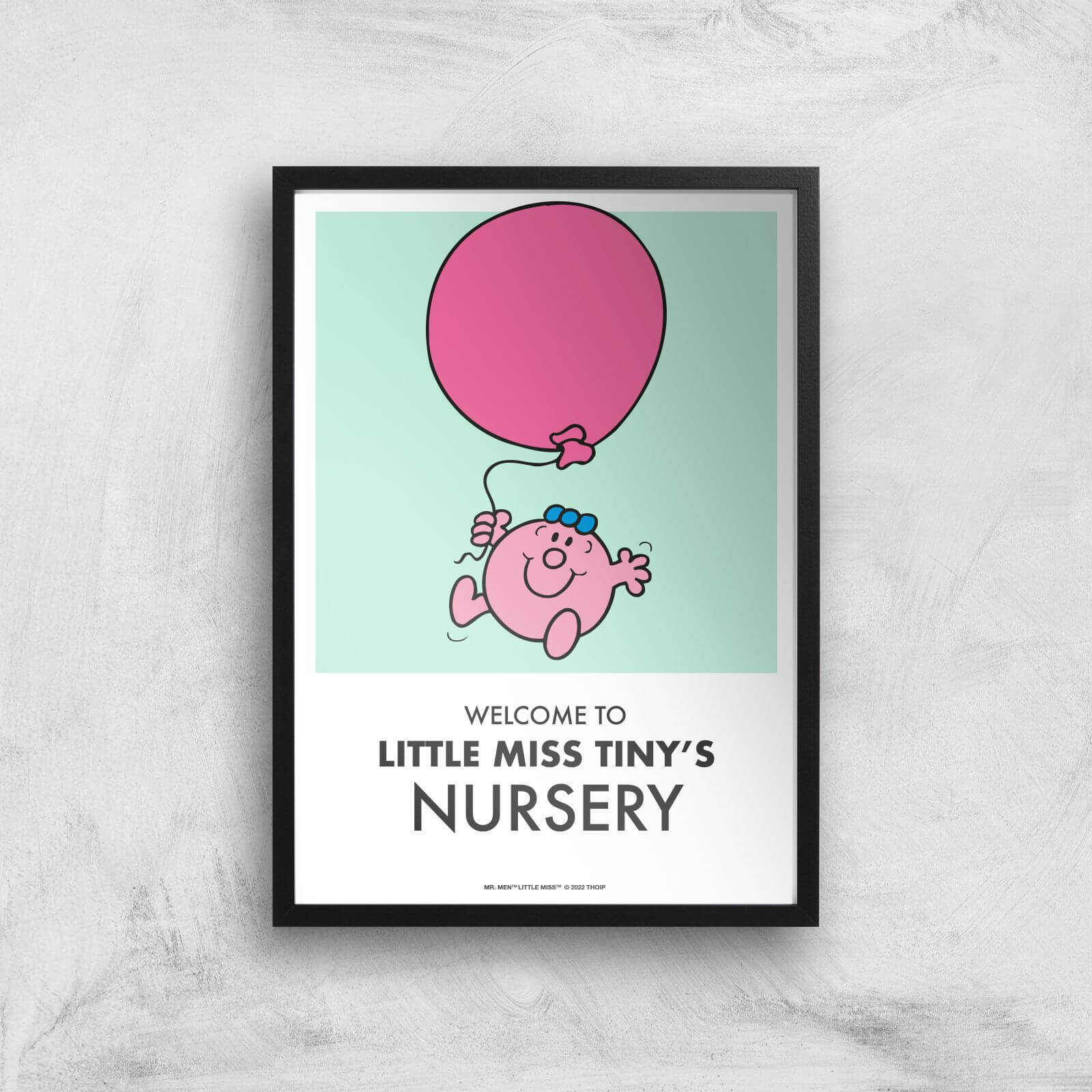 Mr Men & Little Miss Little Miss Tiny's Nursery Giclee Art Print - A4 - Black Frame