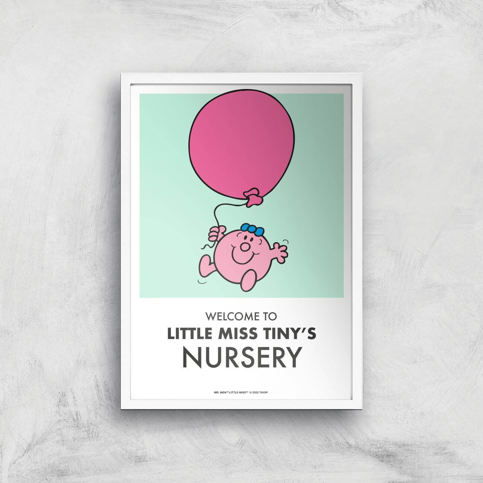 Mr Men & Little Miss Little Miss Tiny's Nursery Giclee Art Print - A3 - White Frame
