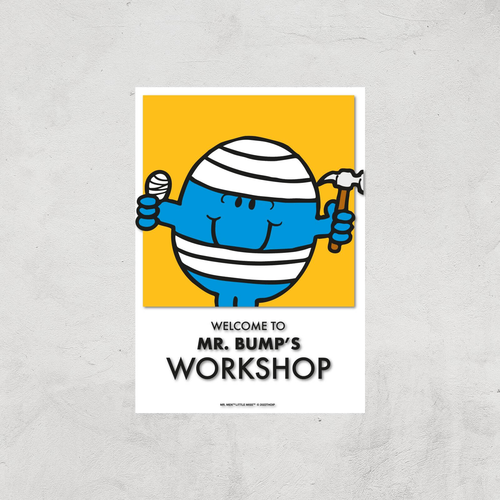 Mr Men & Little Miss Mr. Bump's Workshop Giclee Art Print - A2 - Print Only