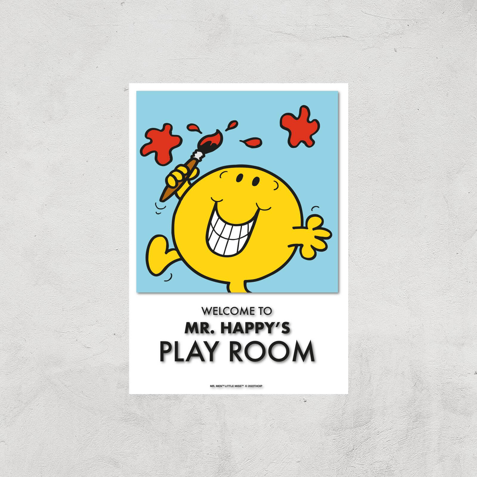 Mr Men & Little Miss Mr. Happy's Play Room Giclee Art Print - A2 - Print Only