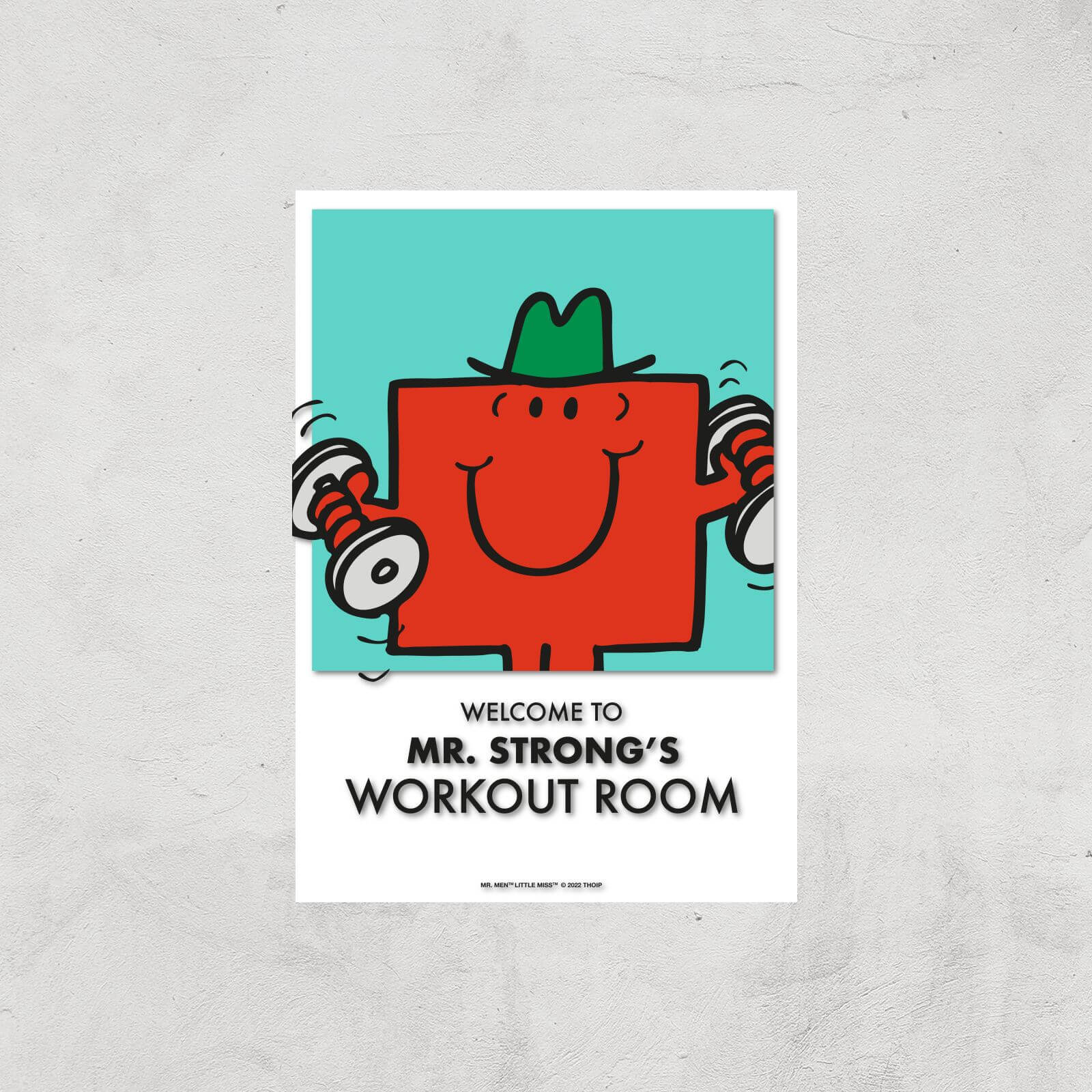 Mr Men & Little Miss Mr. Strong's Workout Room Giclee Art Print - A2 - Print Only