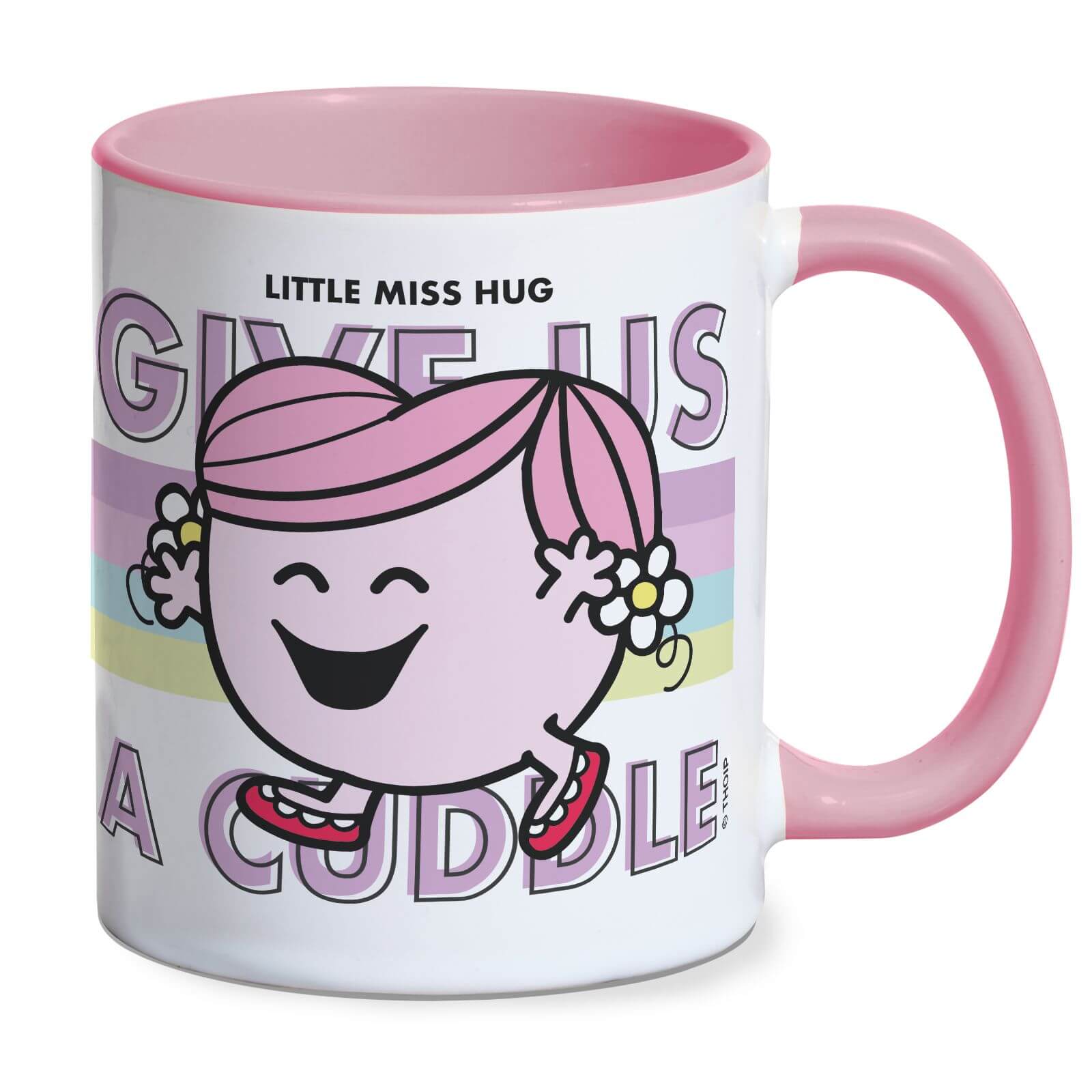 Mr Men & Little Miss Little Miss Hug Give Us A Cuddle Mug - Pink