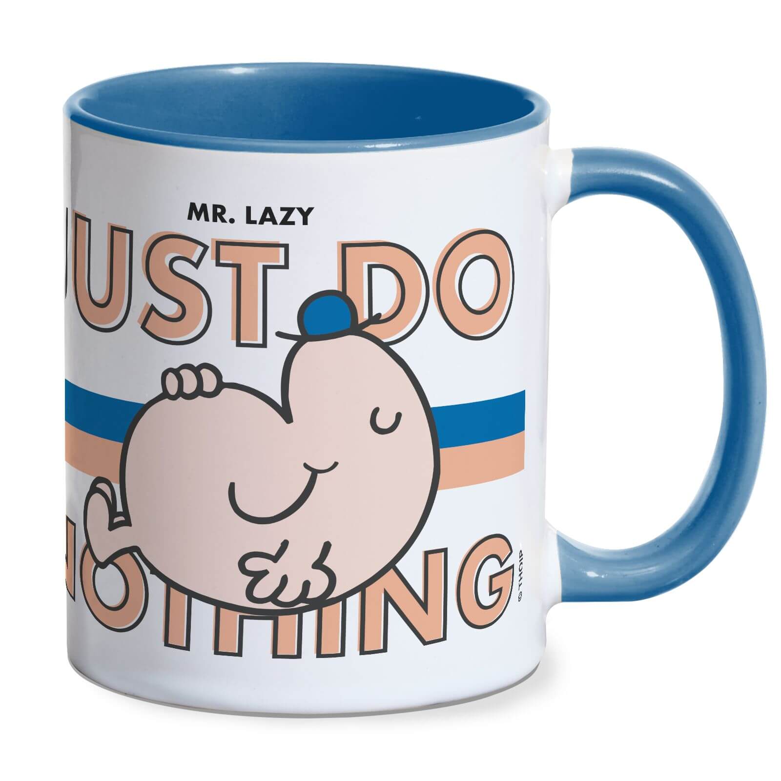 Mr Men & Little Miss Mr. Lazy Just Do Nothing Mug - Blue