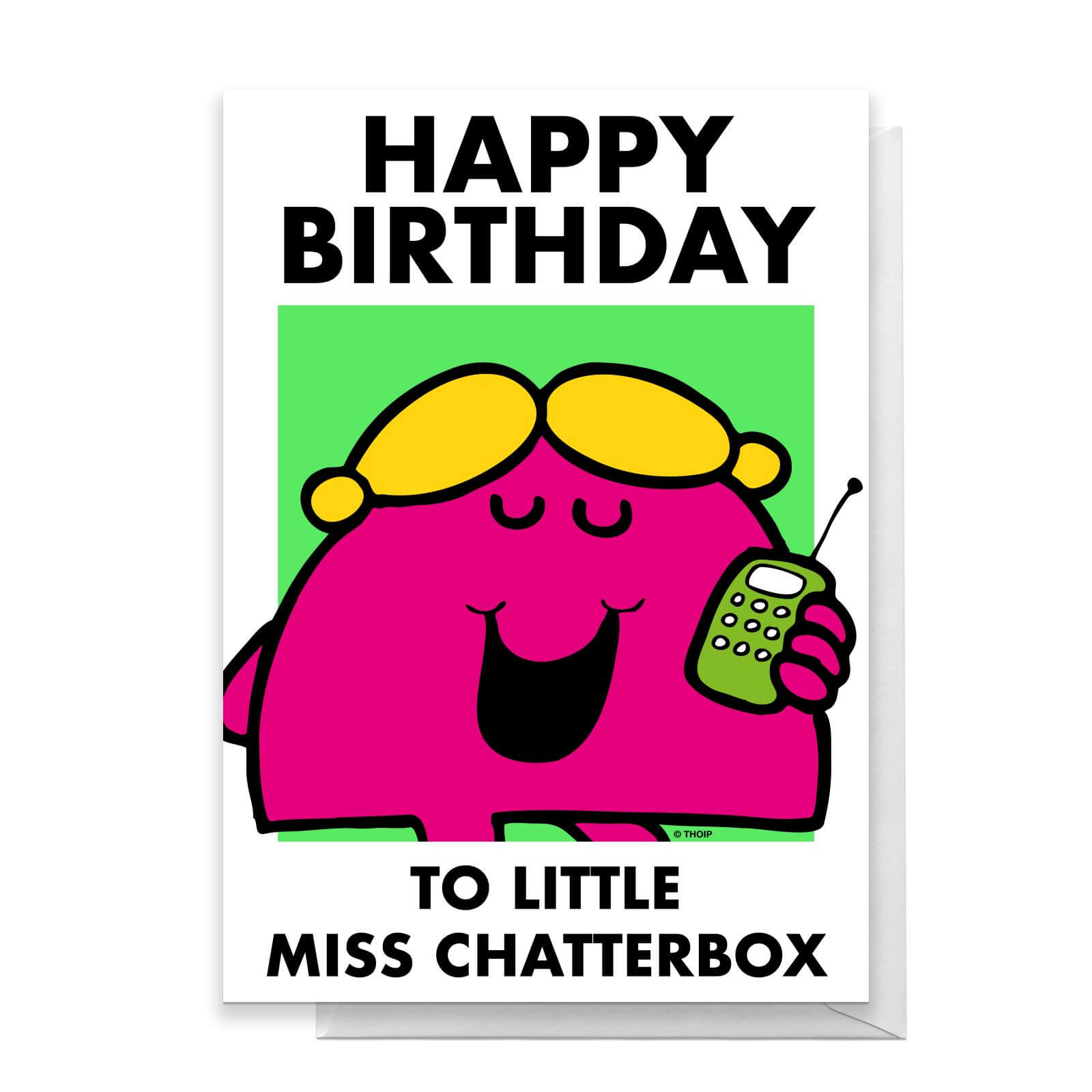 Mr Men & Little Miss Happy Birthday To Little Miss ChatterBox Greetings Card - Standard Card
