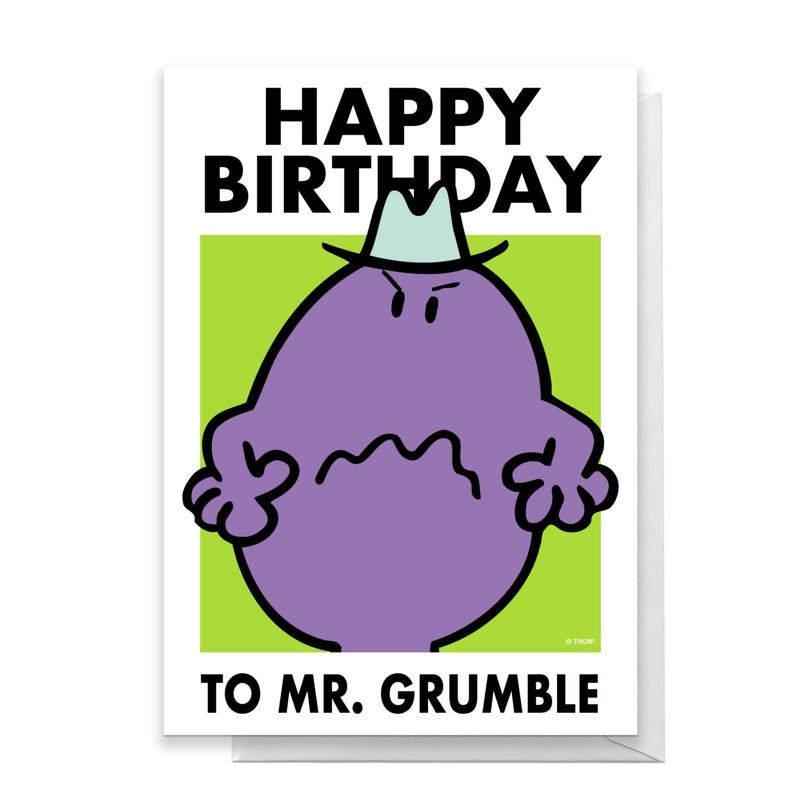 Mr Men & Little Miss Happy Birthday To Mr. Grumble Greetings Card - Standard Card