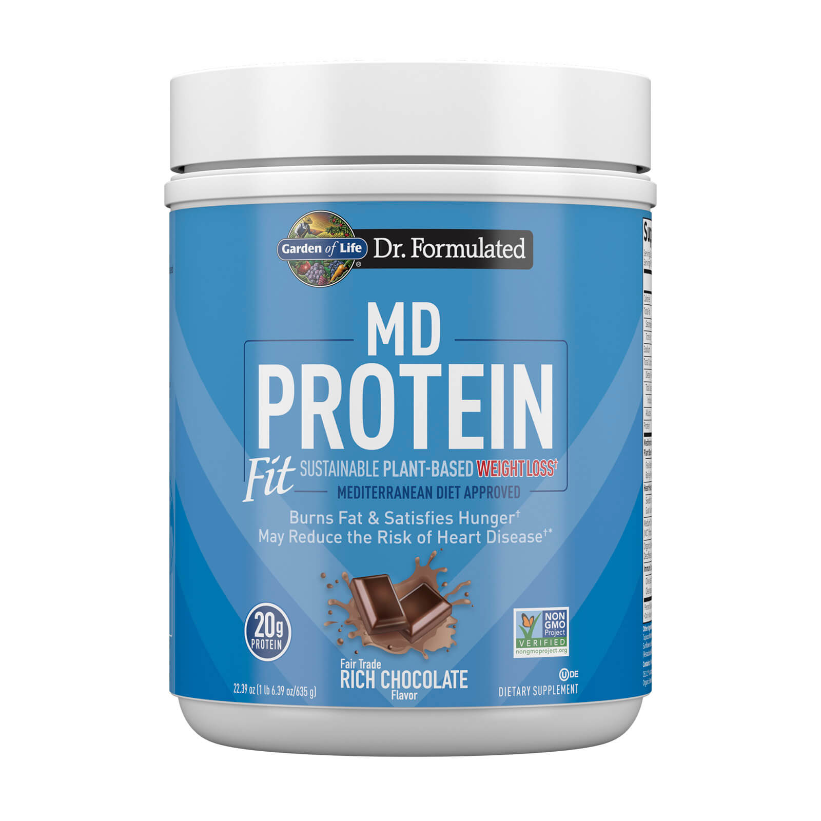 

Poudre de protéines d'orge et de riz MD Protein Fit - Chocolat - 635 g