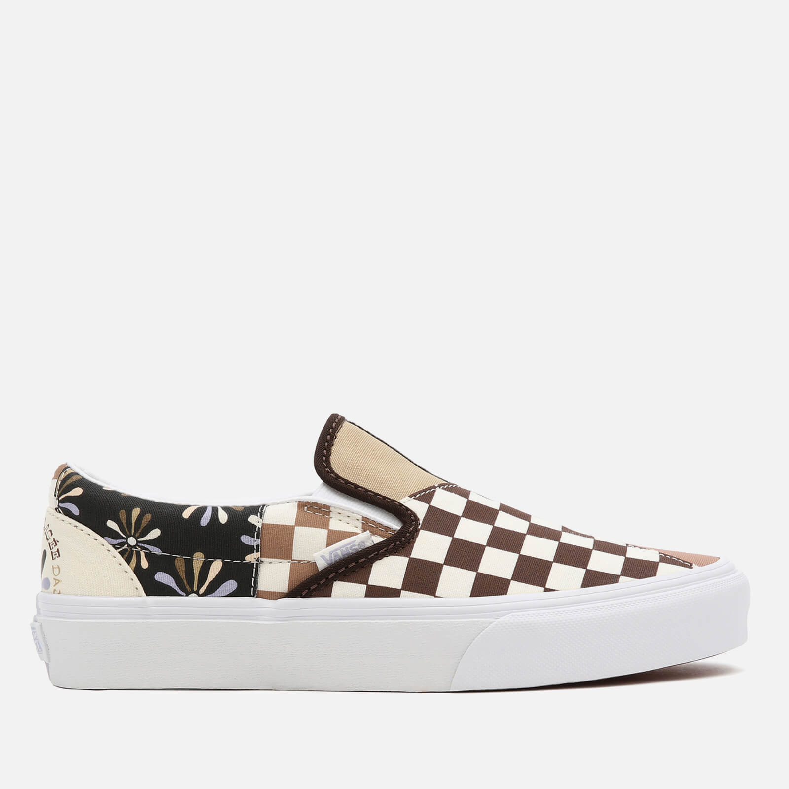 Click to view product details and reviews for Vans Womens Divine Patchwork Classic Slip On Trainers Multi True White Uk 7.