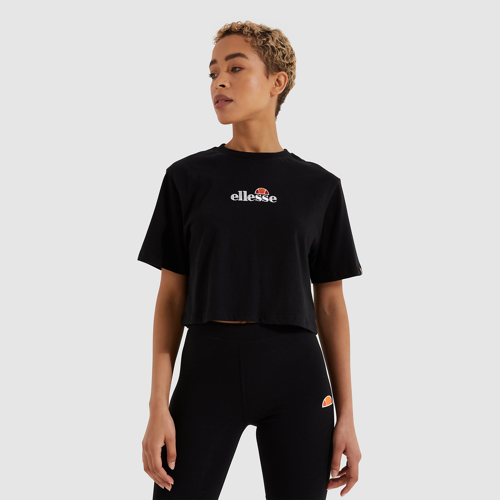 Crop-T-Shirt Fireball für Damen, Schwarz product